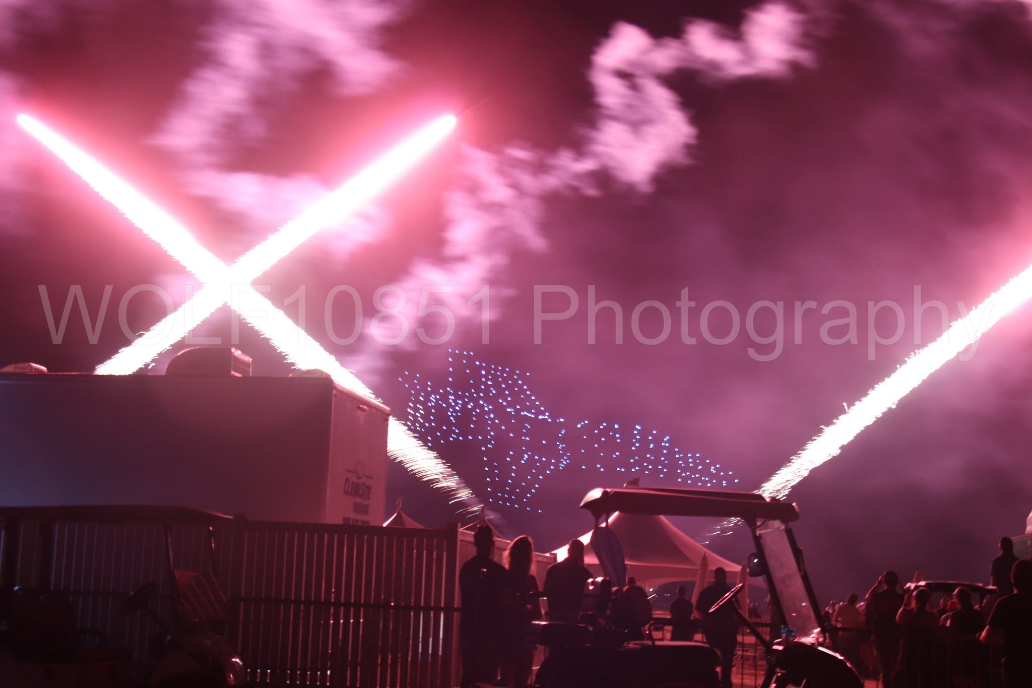 Aviation photography by WOLF10851 featuring Night time Air Show, California Capital Airshow 2024, Drones.