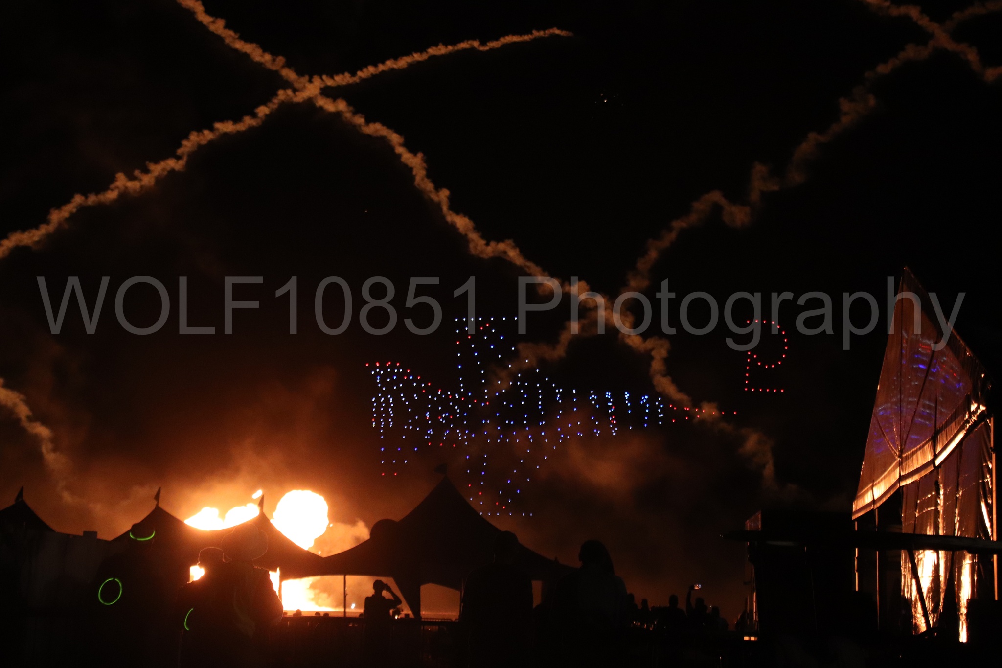 Aviation photography by WOLF10851 featuring Night time Air Show, Drones.