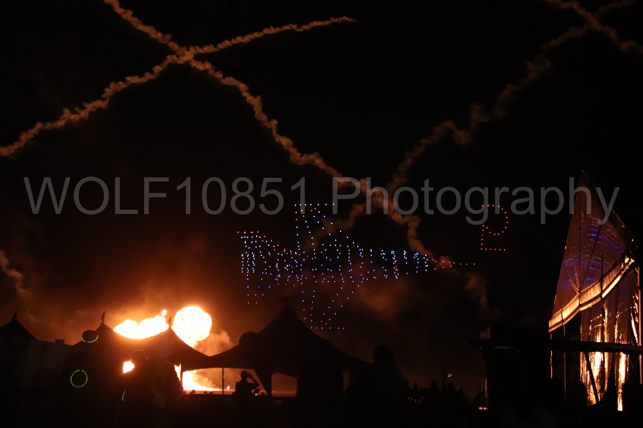 Aviation photography by WOLF10851 featuring Night time Air Show, Drones.