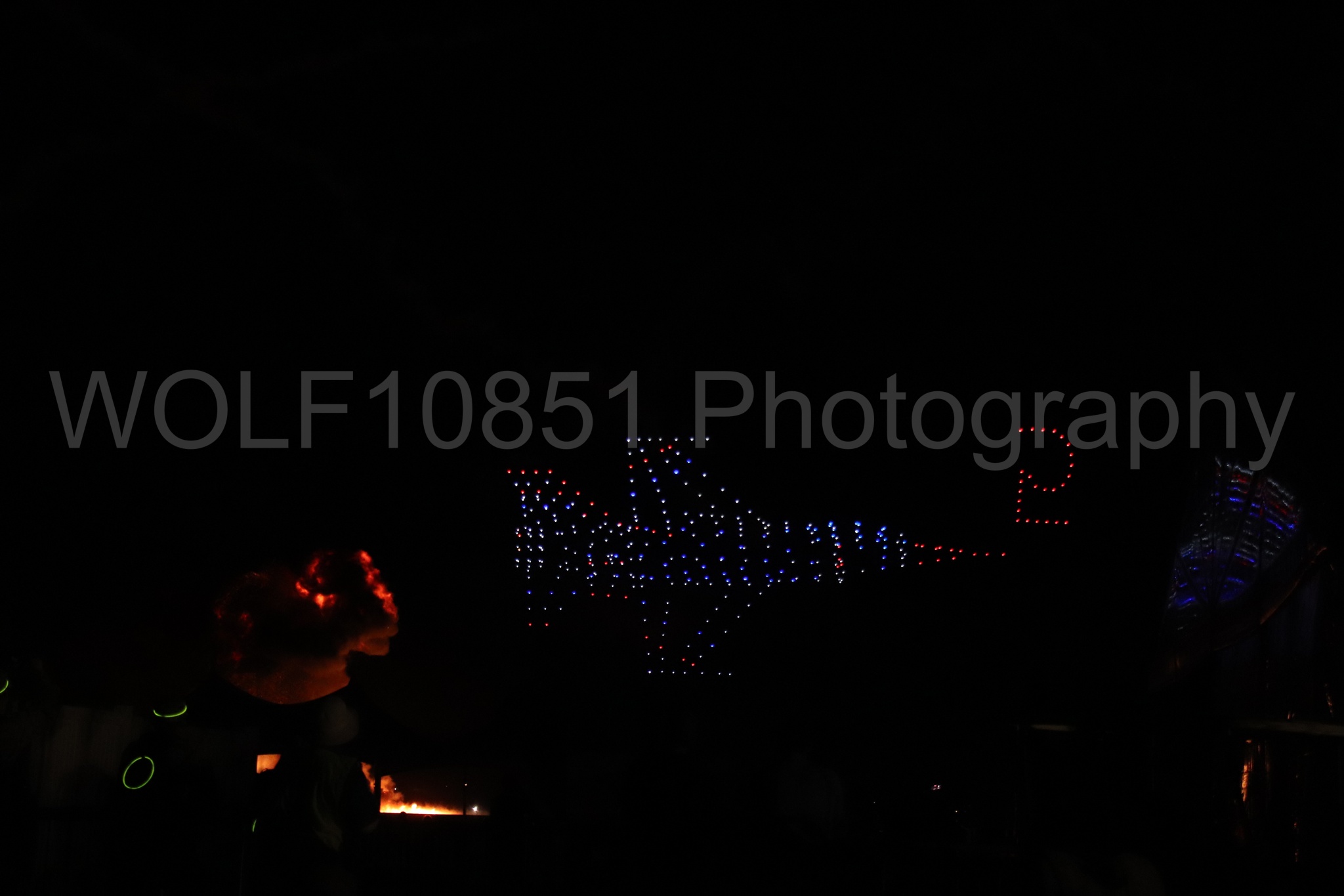 Aviation photography by WOLF10851 featuring Night time Air Show, Drones.