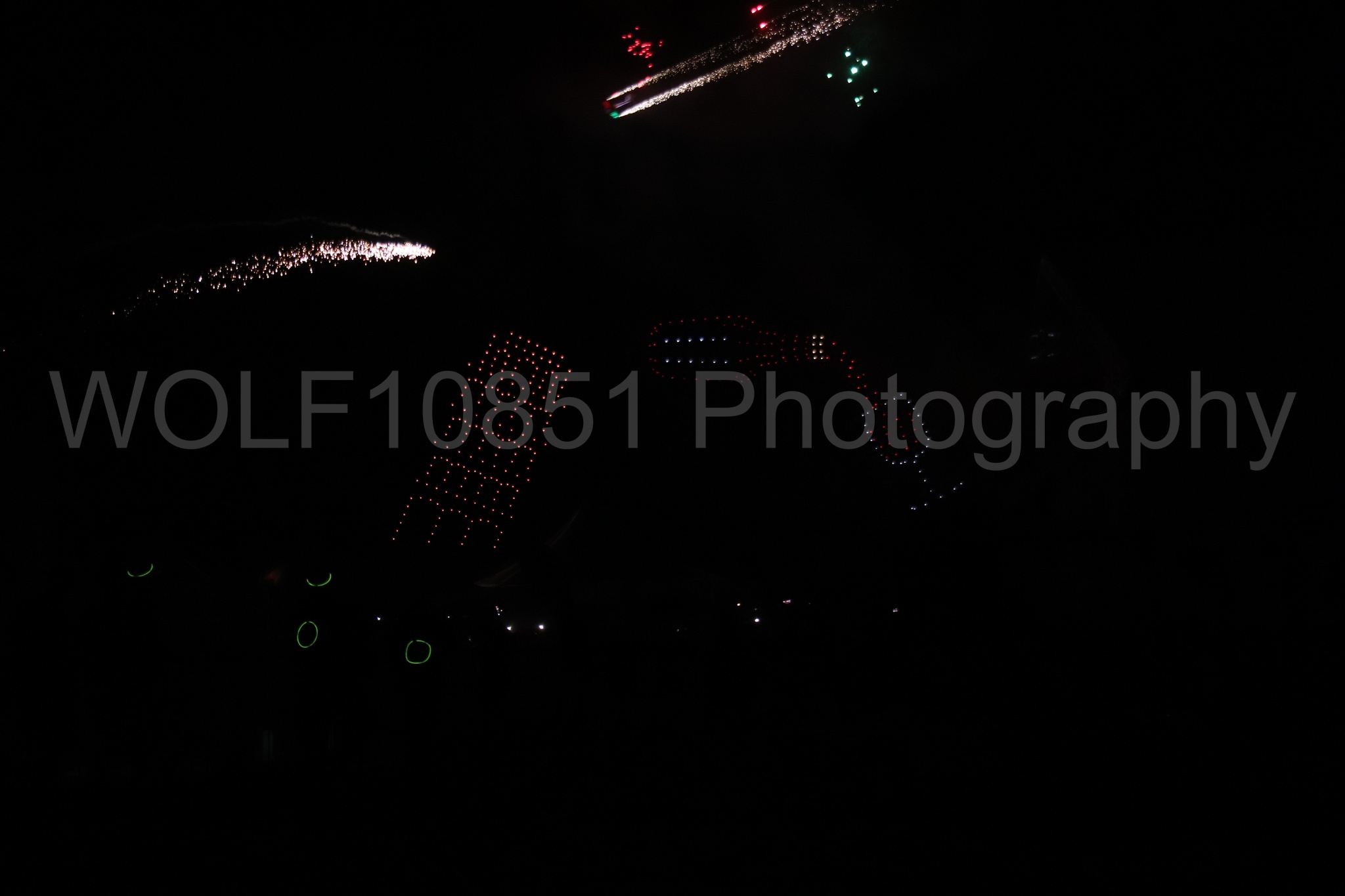 Aviation photography by WOLF10851 featuring Night time Air Show, Drones, deHavilland Super Chipmunk, Ghost Writer Airshows.