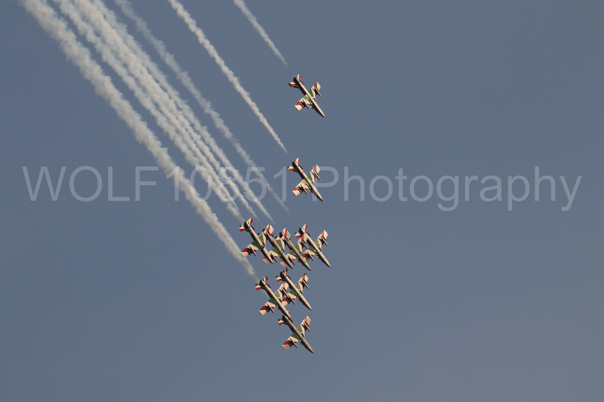 Aviation photography by WOLF10851 featuring MB-339 A, Frecce Tricolor.