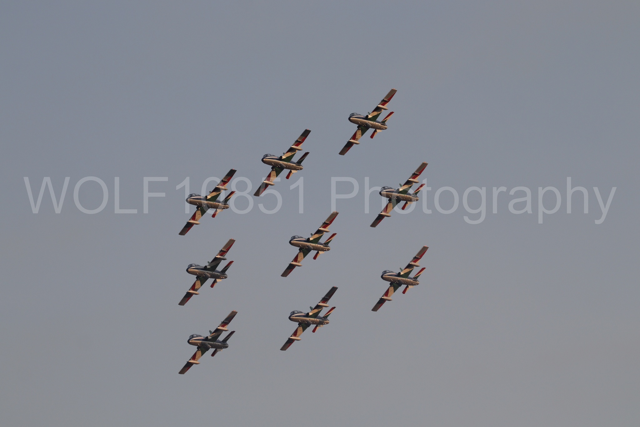 Aviation photography by WOLF10851 featuring California Capital Airshow 2024, MB-339 A, Frecce Tricolor.