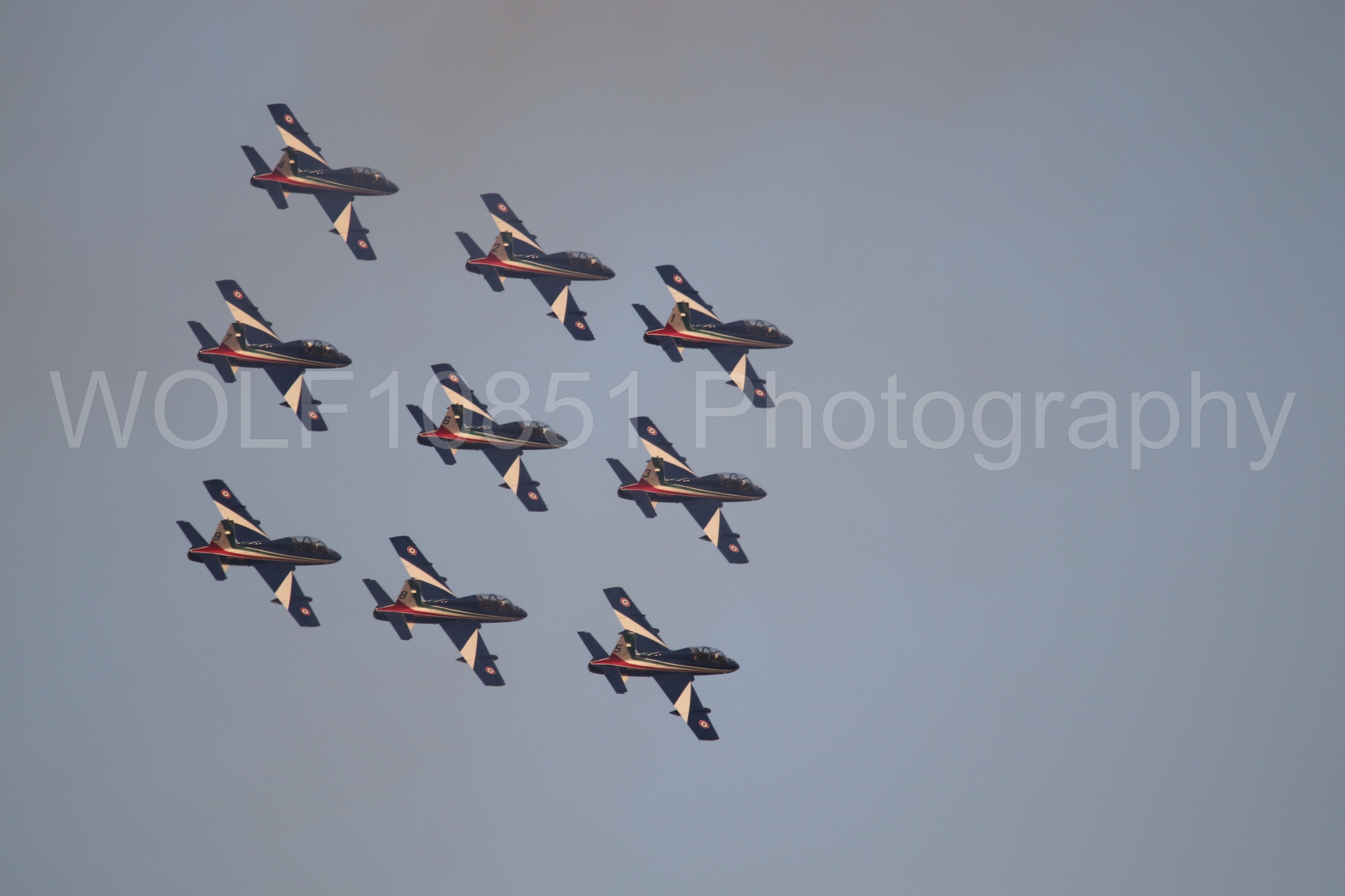 Aviation photography by WOLF10851 featuring California Capital Airshow 2024, MB-339 A, Frecce Tricolor.