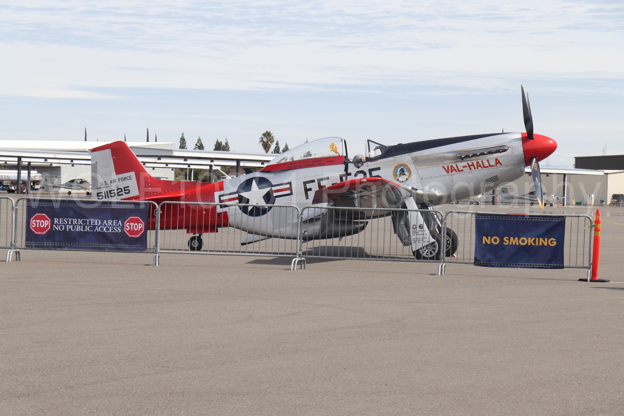 Aviation photography by WOLF10851 featuring Static Display, P-51 Mustang, Val-Halla, California Capital Airshow 2025.