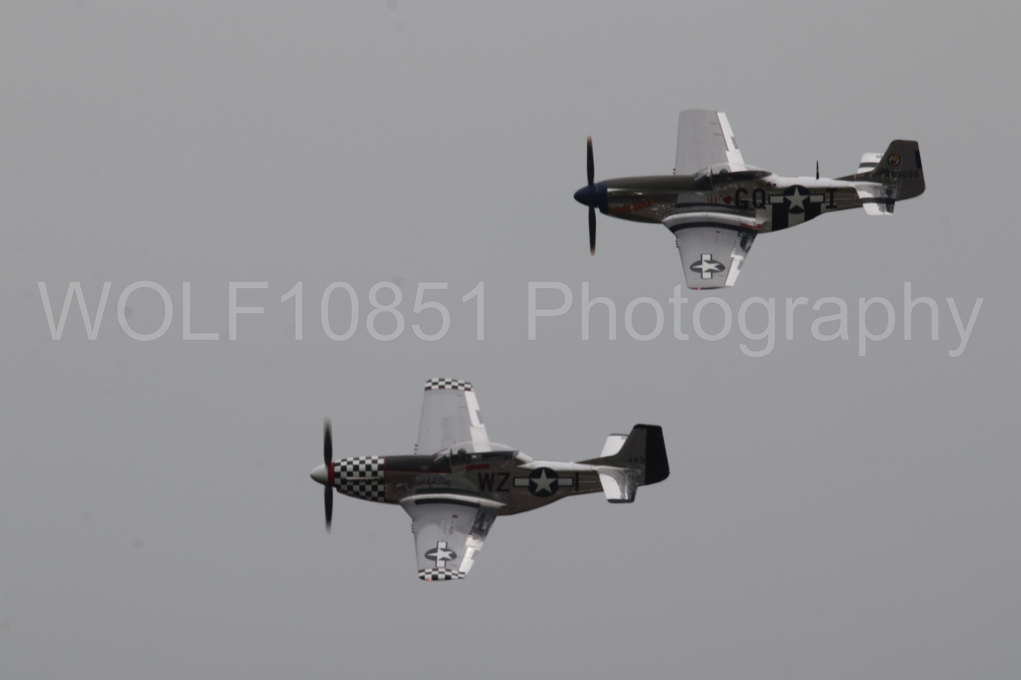 Aviation photography by WOLF10851 featuring P-51 Mustang, California Capital Airshow 2025, Live Bait, Big Beautiful Doll.