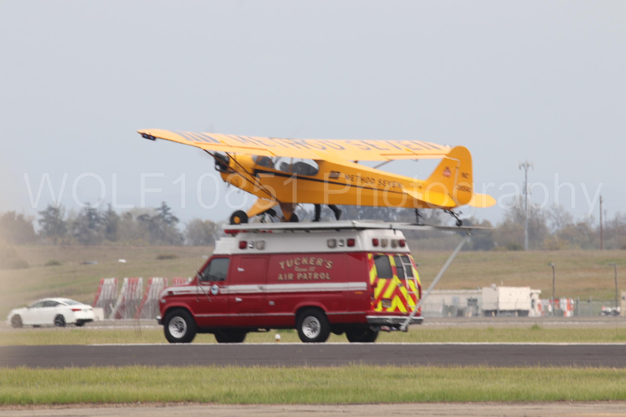 Aviation photography by WOLF10851 featuring Piper J-3 Cub, Tucker Air Patrol, California Capital Airshow 2025.