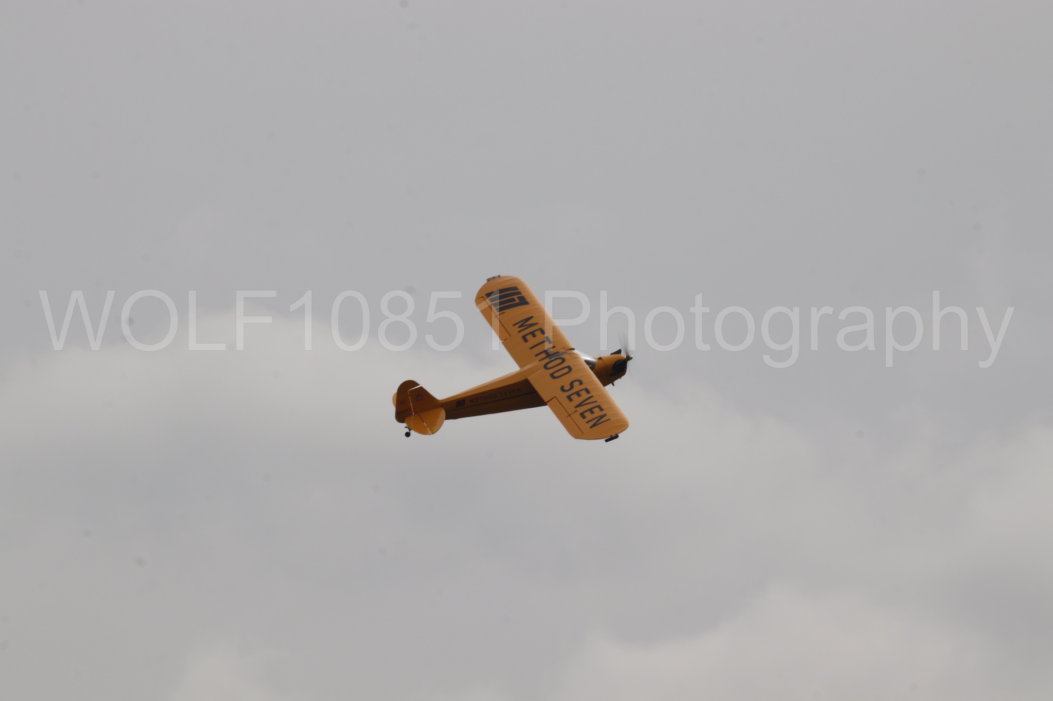 Aviation photography by WOLF10851 featuring Piper J-3 Cub, Tucker Air Patrol, California Capital Airshow 2025.