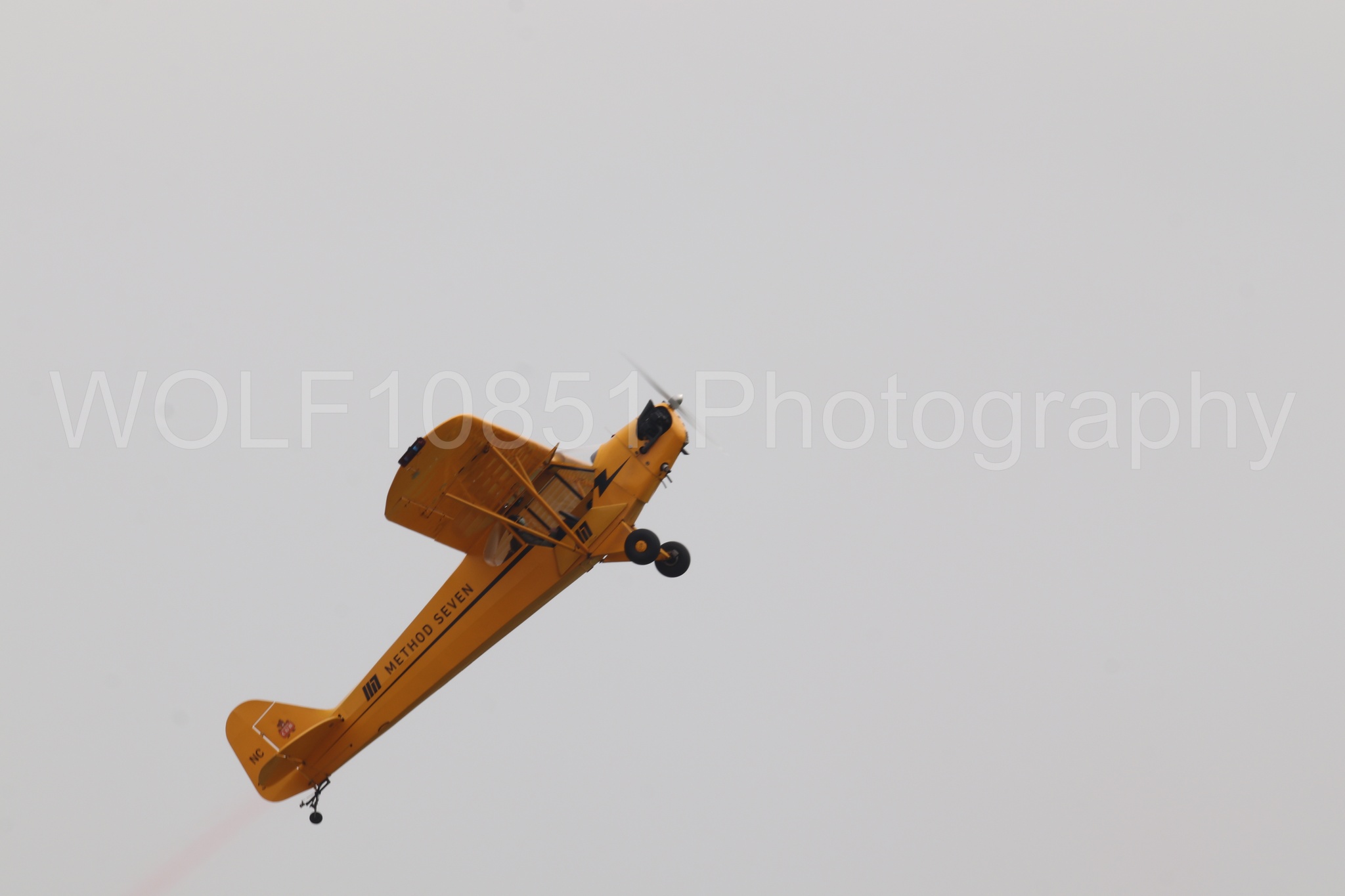 Aviation photography by WOLF10851 featuring Piper J-3 Cub, Tucker Air Patrol, California Capital Airshow 2025.