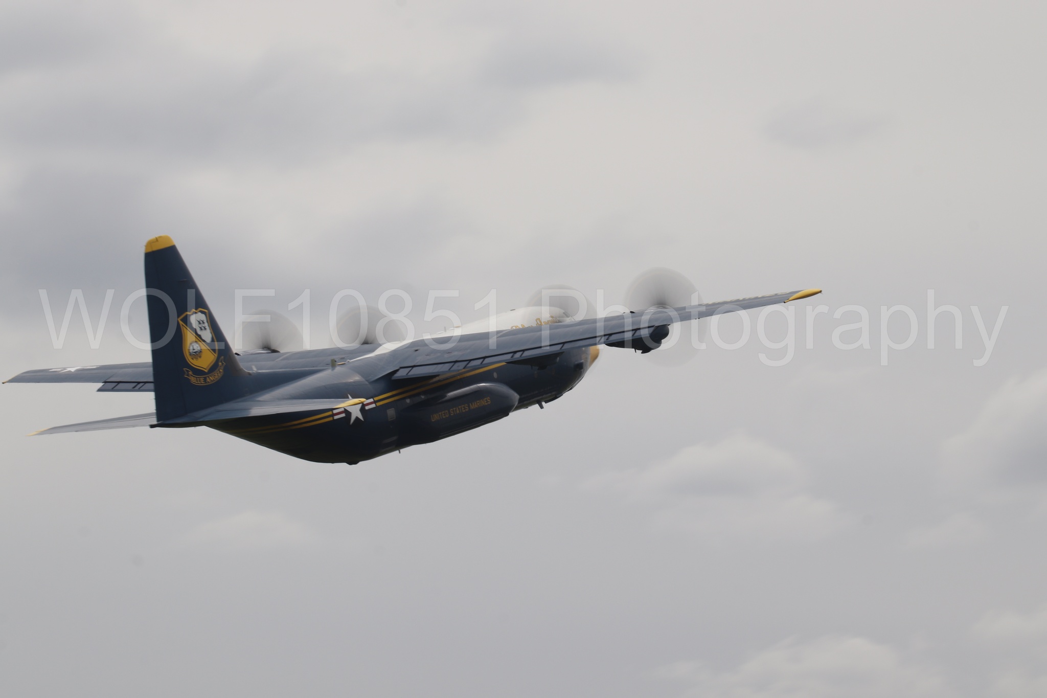 Aviation photography by WOLF10851 featuring Blue Angels, C-130 Hercules, Blue and Gold, California Capital Airshow 2025, Fat Albert.