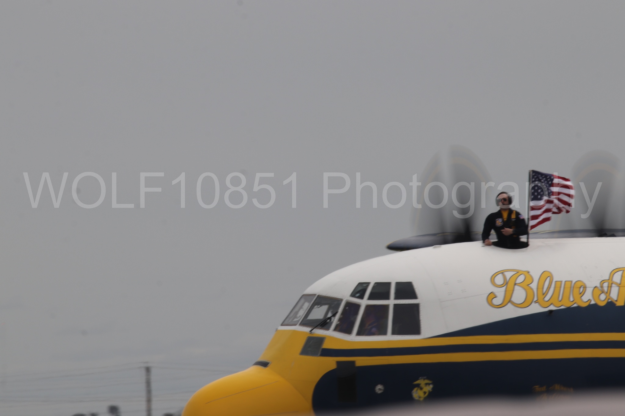 Aviation photography by WOLF10851 featuring Blue Angels, C-130 Hercules, Blue and Gold, California Capital Airshow 2025, Fat Albert.