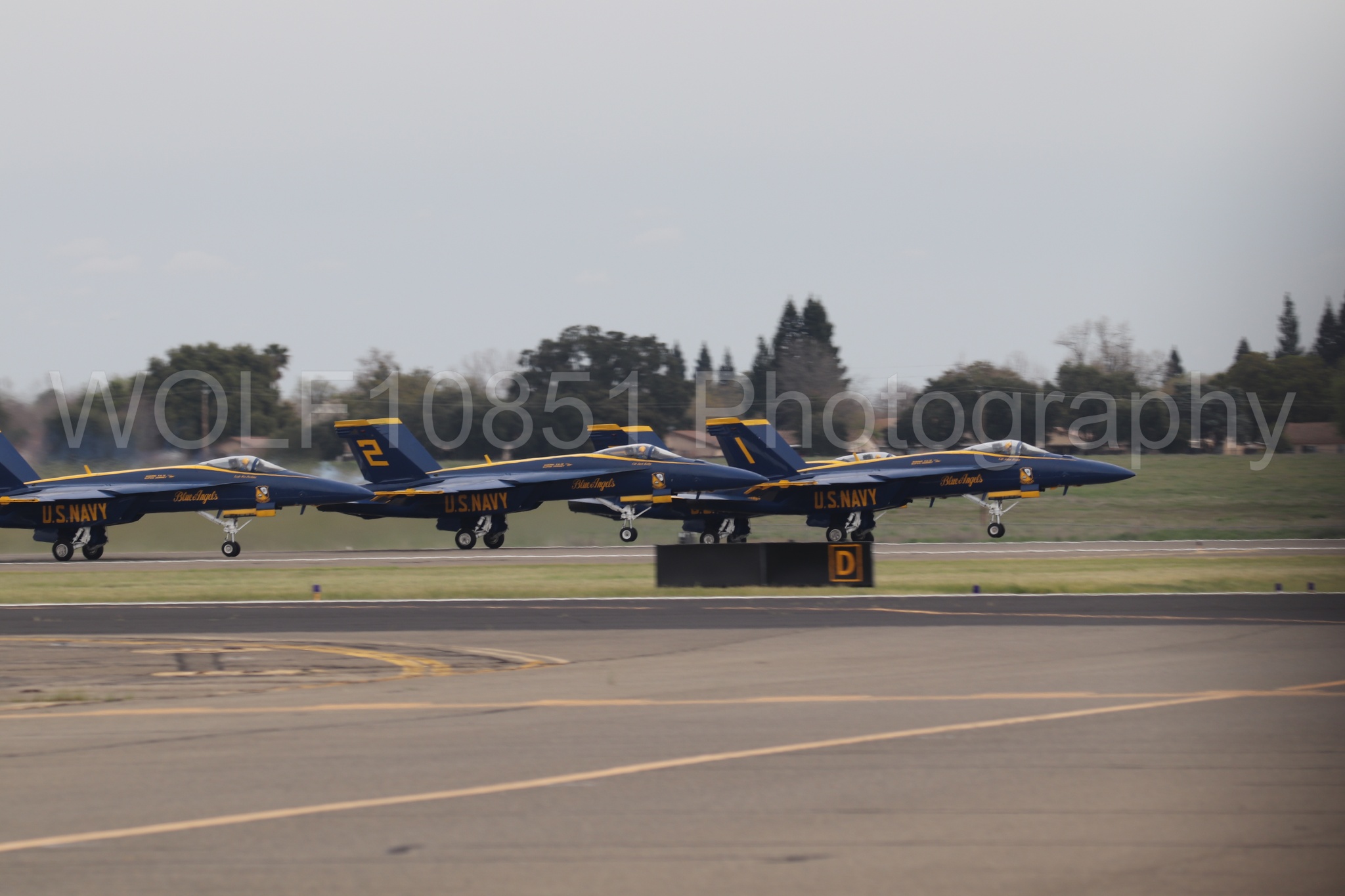 Aviation photography by WOLF10851 featuring FA-18 Super Hornet, Blue Angels, Blue and Gold, California Capital Airshow 2025.