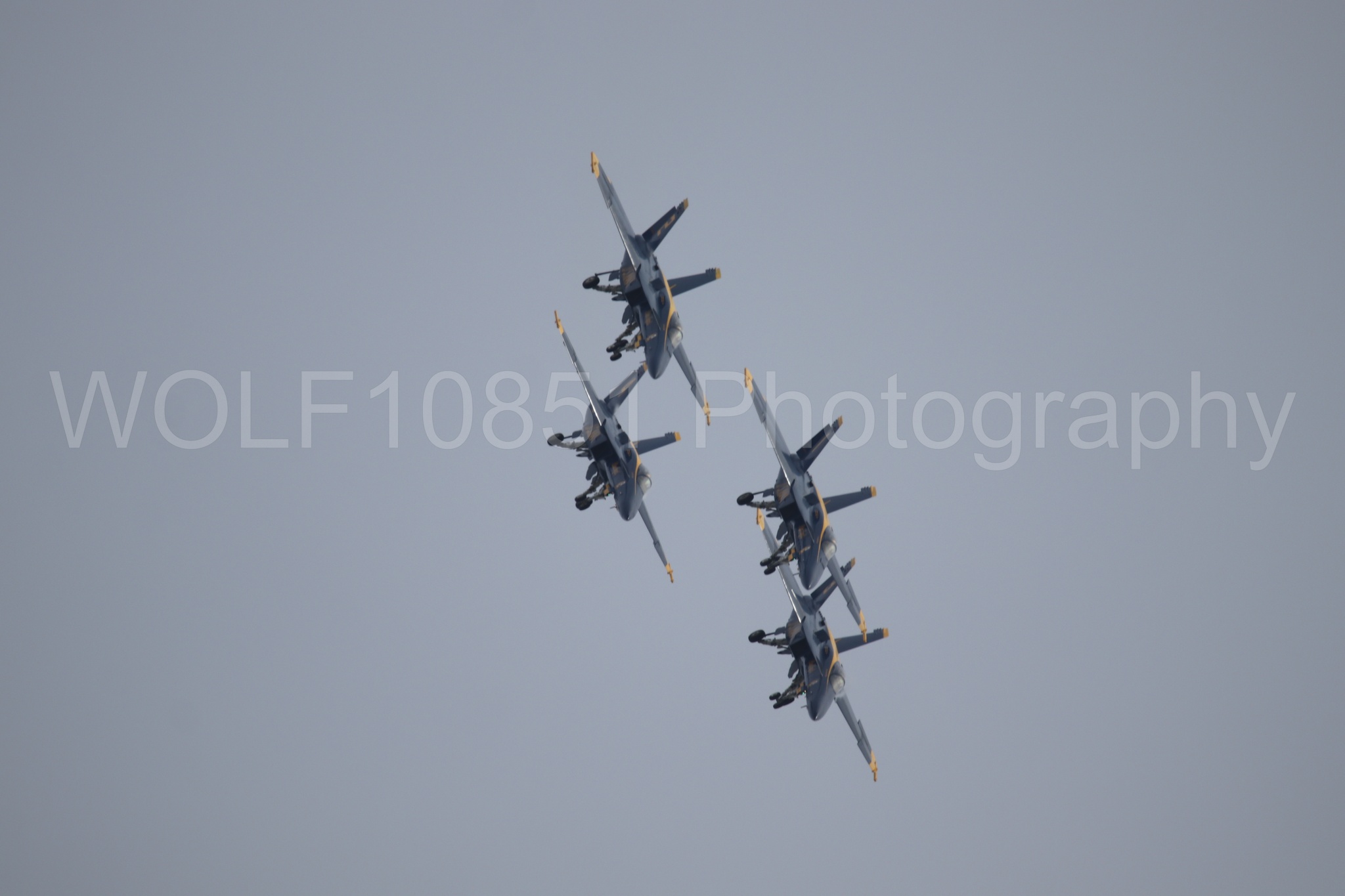 Aviation photography by WOLF10851 featuring FA-18 Super Hornet, Blue Angels, Blue and Gold.