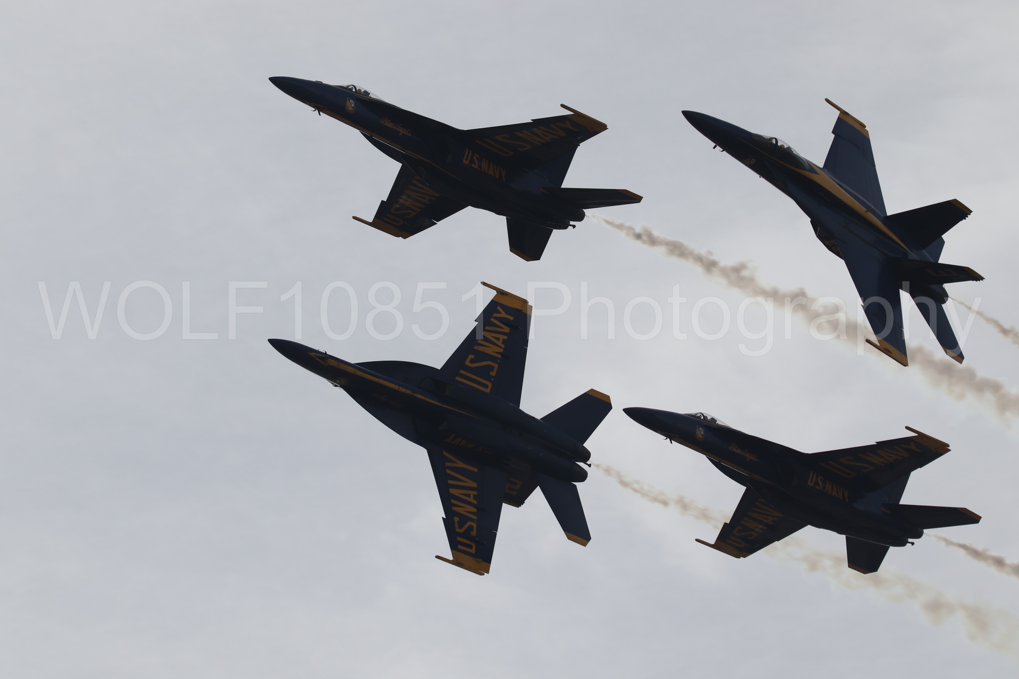 Aviation photography by WOLF10851 featuring FA-18 Super Hornet, Blue Angels, Blue and Gold, California Capital Airshow 2025.