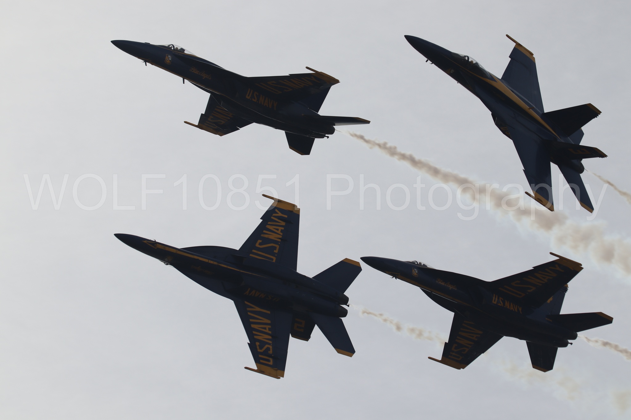 Aviation photography by WOLF10851 featuring FA-18 Super Hornet, Blue Angels, Blue and Gold, California Capital Airshow 2025.