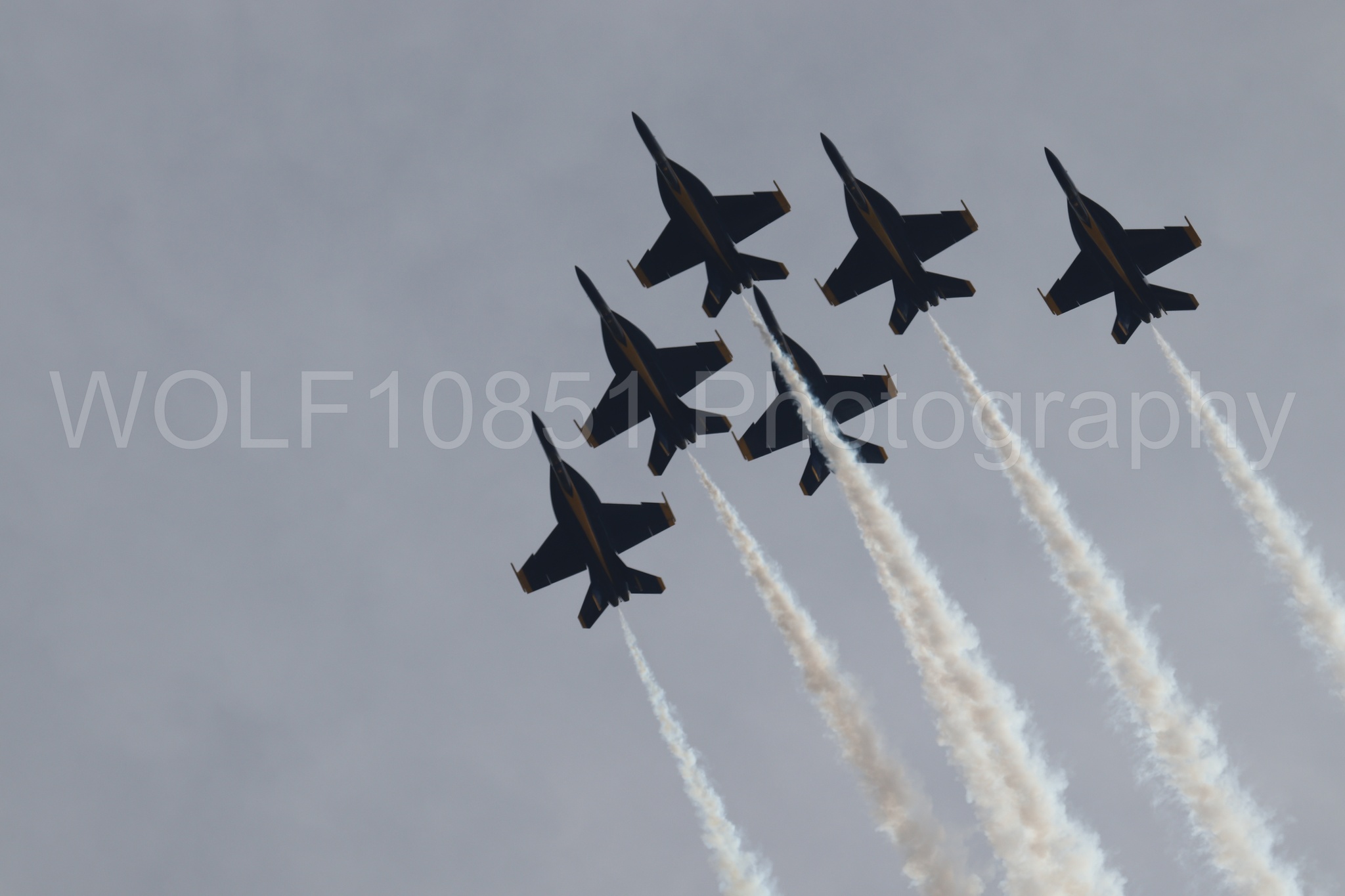 Aviation photography by WOLF10851 featuring FA-18 Super Hornet, Blue Angels, Blue and Gold, California Capital Airshow 2025.