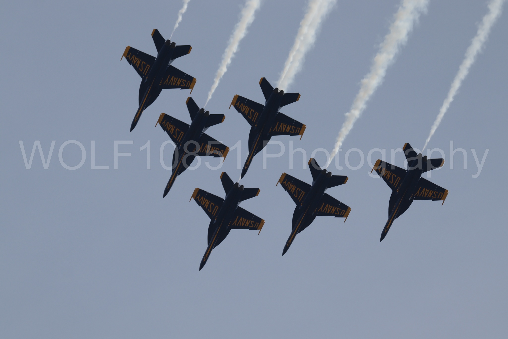 Aviation photography by WOLF10851 featuring FA-18 Super Hornet, Blue Angels, Blue and Gold, California Capital Airshow 2025.