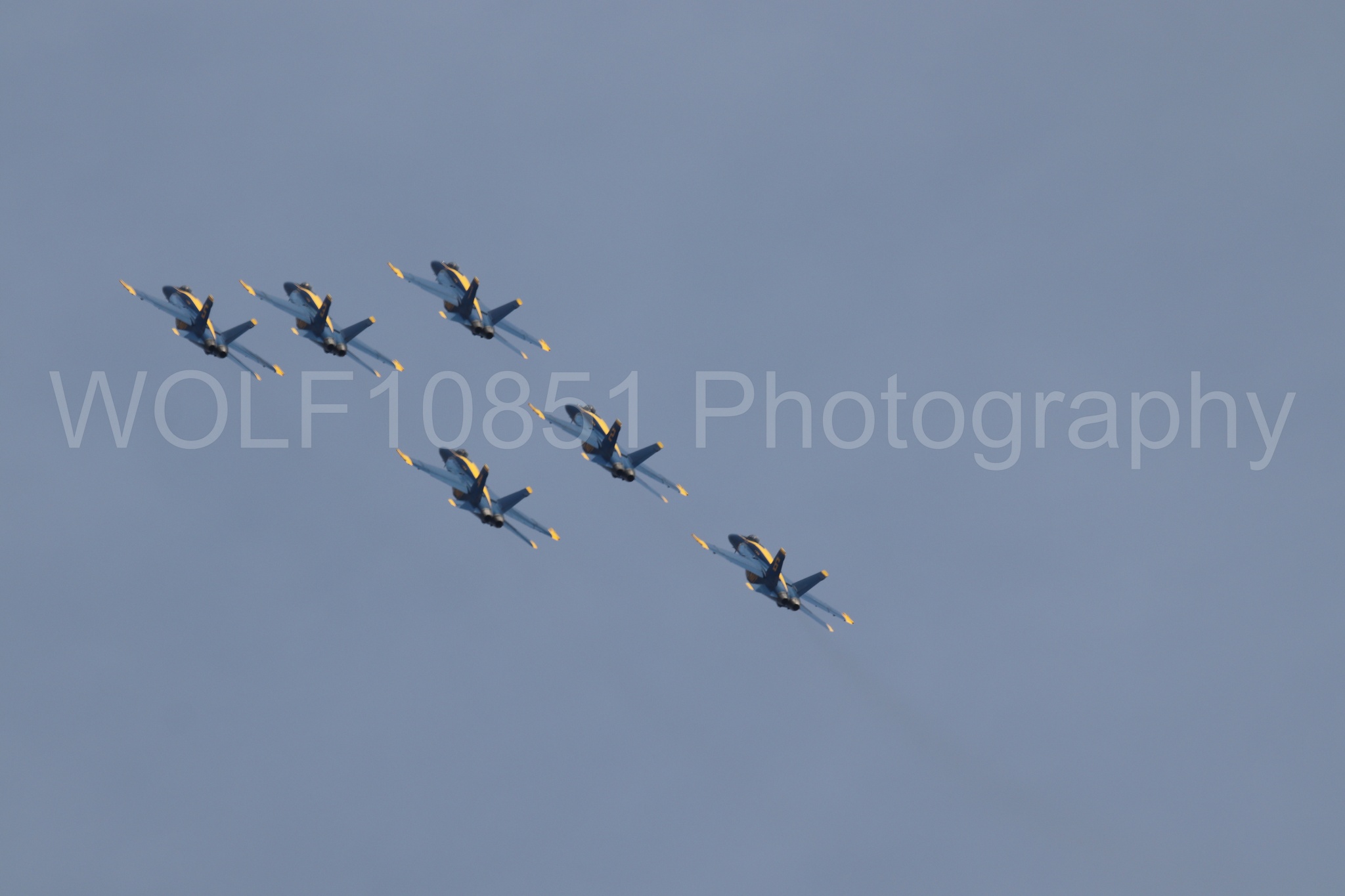 Aviation photography by WOLF10851 featuring FA-18 Super Hornet, Blue Angels, Blue and Gold.