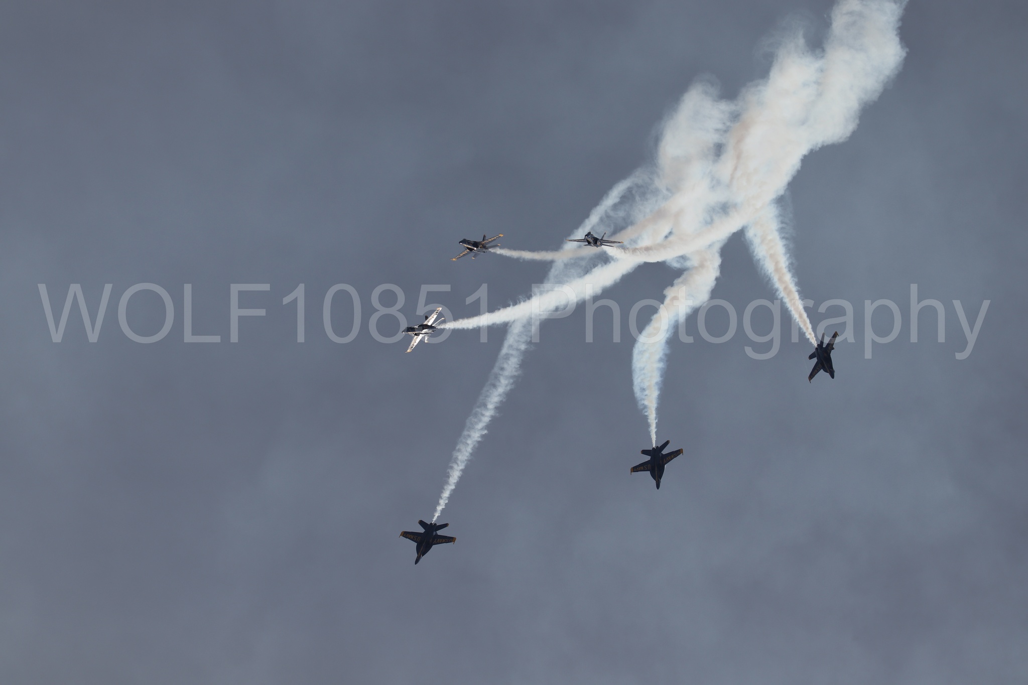 Aviation photography by WOLF10851 featuring FA-18 Super Hornet, Blue Angels, Blue and Gold, California Capital Airshow 2025.