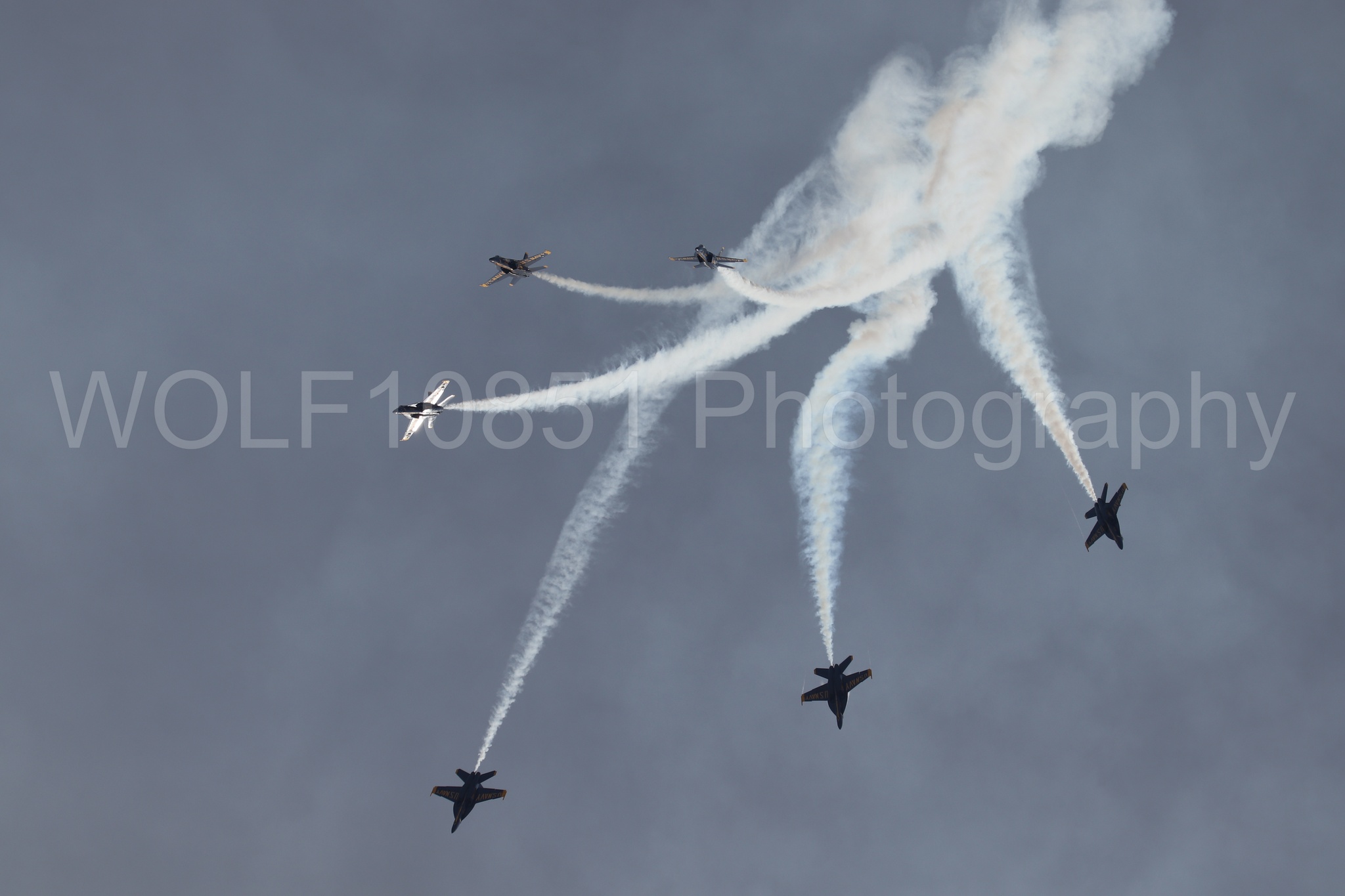 Aviation photography by WOLF10851 featuring FA-18 Super Hornet, Blue Angels, Blue and Gold, California Capital Airshow 2025.