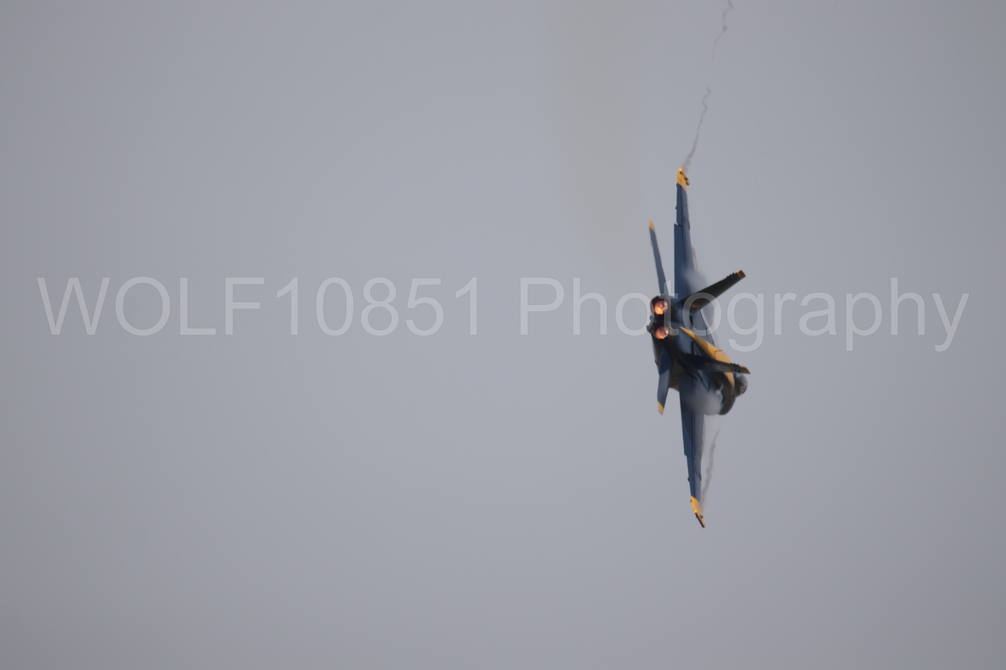 Aviation photography by WOLF10851 featuring FA-18 Super Hornet, Blue Angels, Blue and Gold.