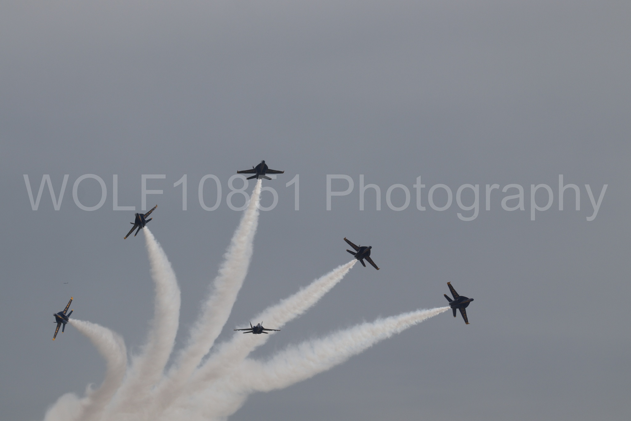 Aviation photography by WOLF10851 featuring FA-18 Super Hornet, Blue Angels, Blue and Gold.