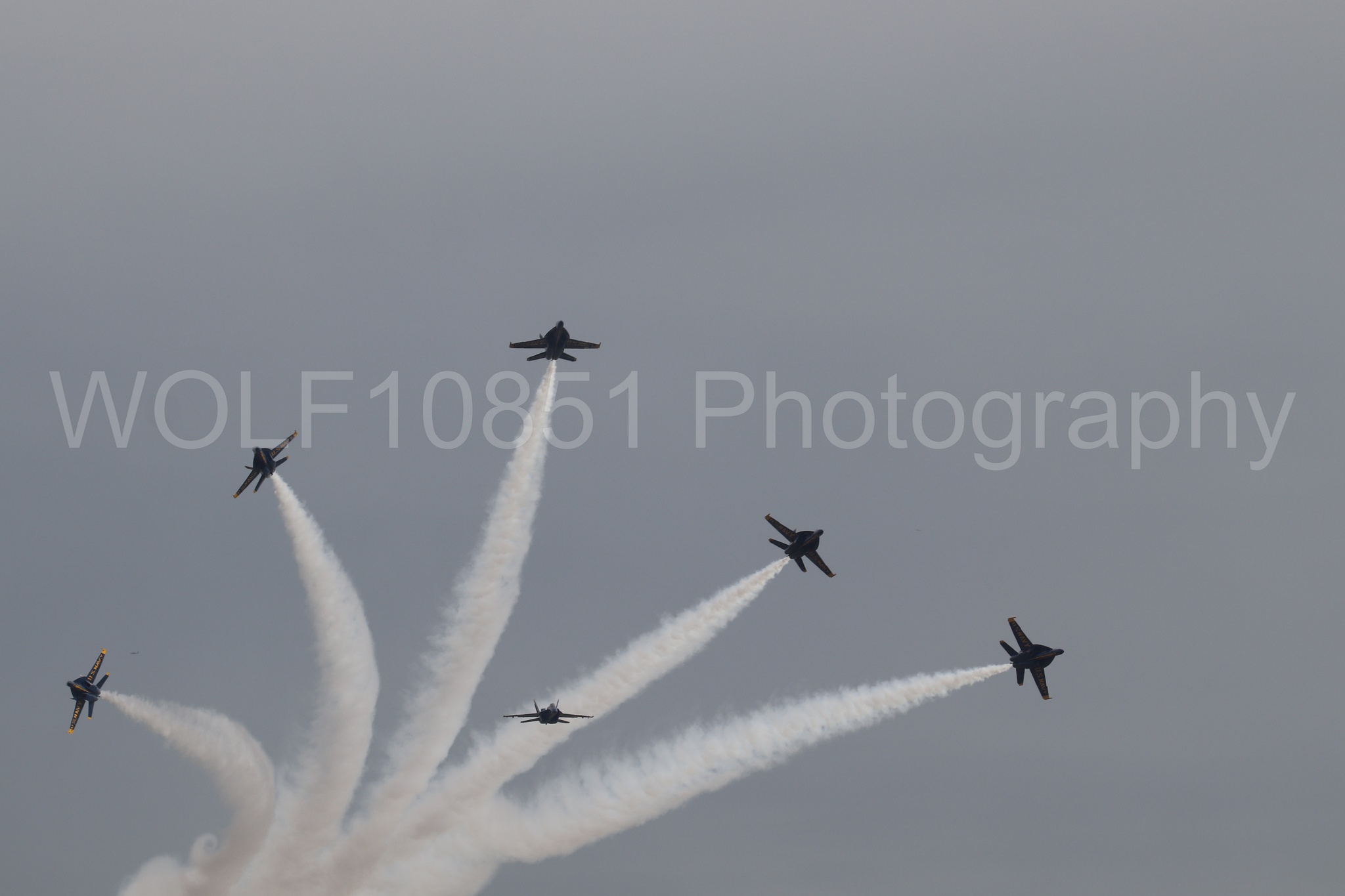 Aviation photography by WOLF10851 featuring FA-18 Super Hornet, Blue Angels, Blue and Gold.