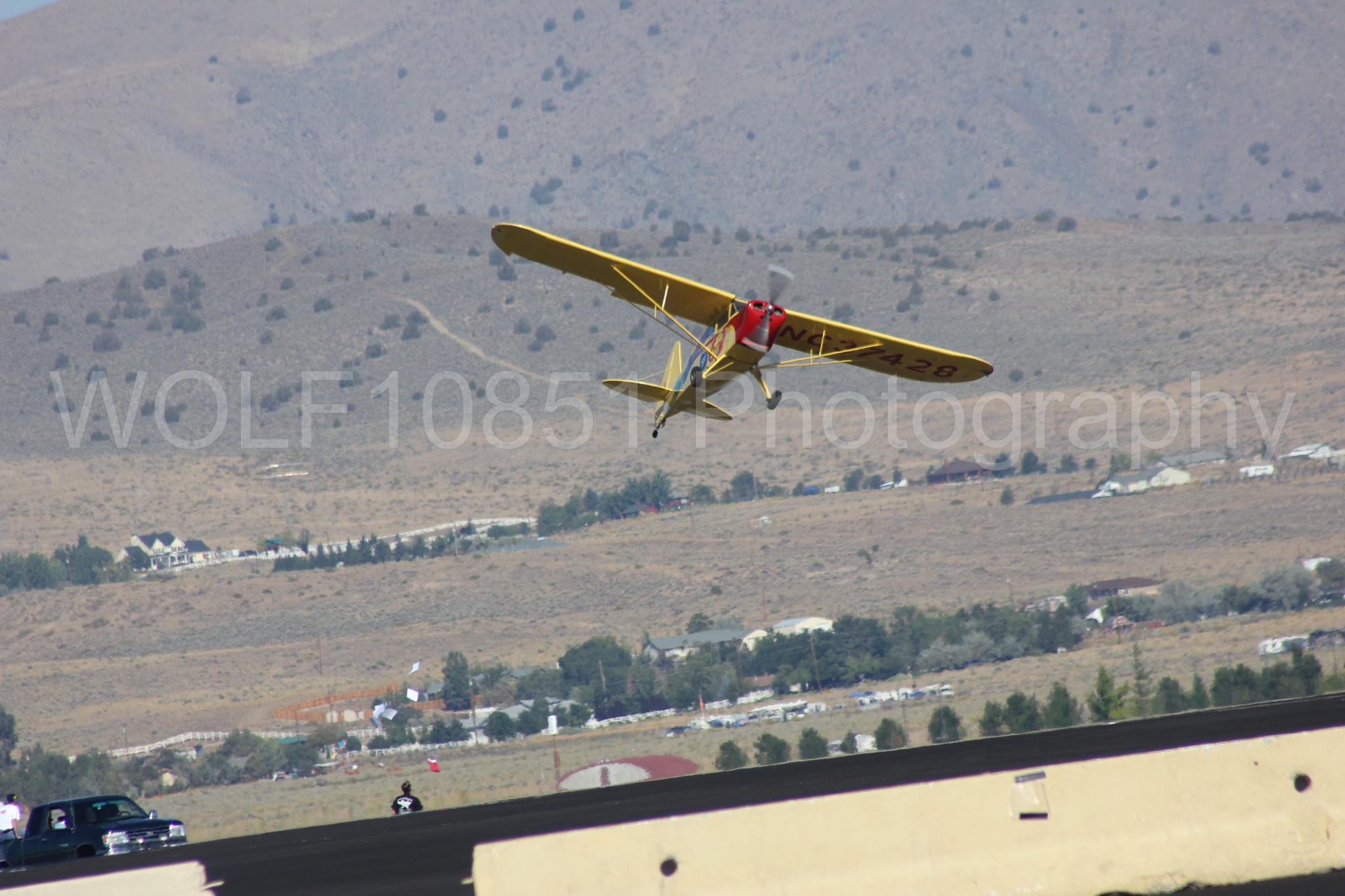 Aviation photography by WOLF10851 featuring Kent Pietsch, Interstate Cadet, Jelly Belly, Reno Air Races 2013.