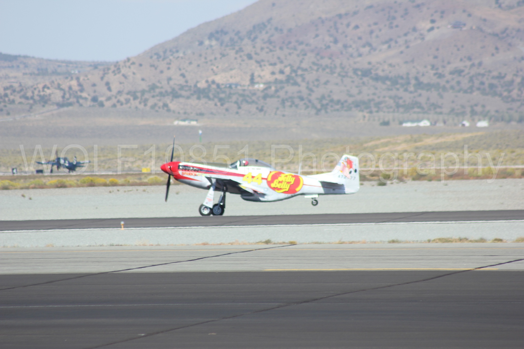 Aviation photography by WOLF10851 featuring P-51 Mustang, Jelly Belly, Sparky, Reno Air Races 2013.
