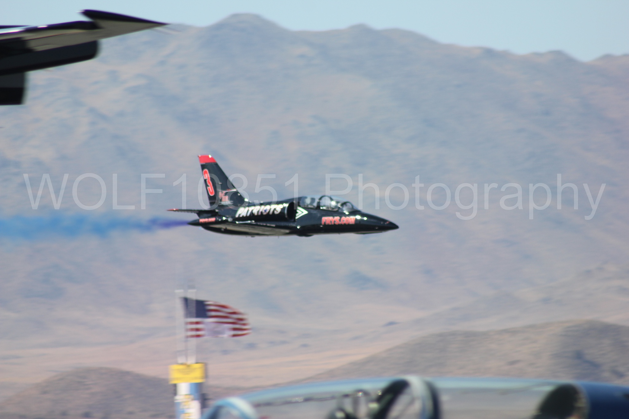 Aviation photography by WOLF10851 featuring L-39 Albatros, The Patriots Jet Demonstration Team, All Black Red lettering, Reno Air Races 2013.