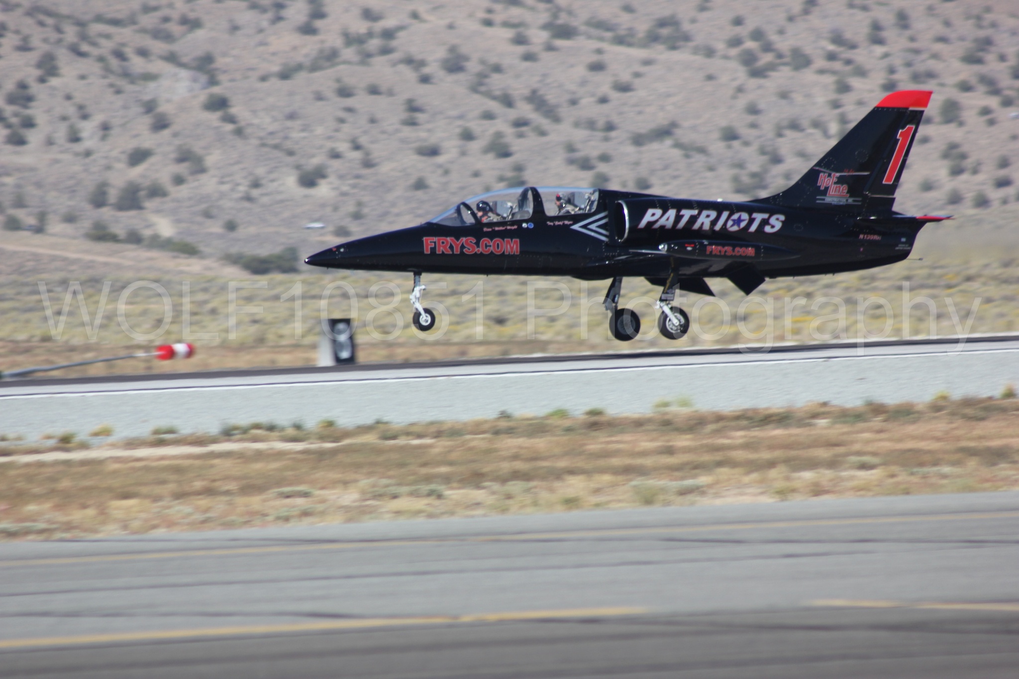 Aviation photography by WOLF10851 featuring L-39 Albatros, The Patriots Jet Demonstration Team, All Black Red lettering, Reno Air Races 2013.