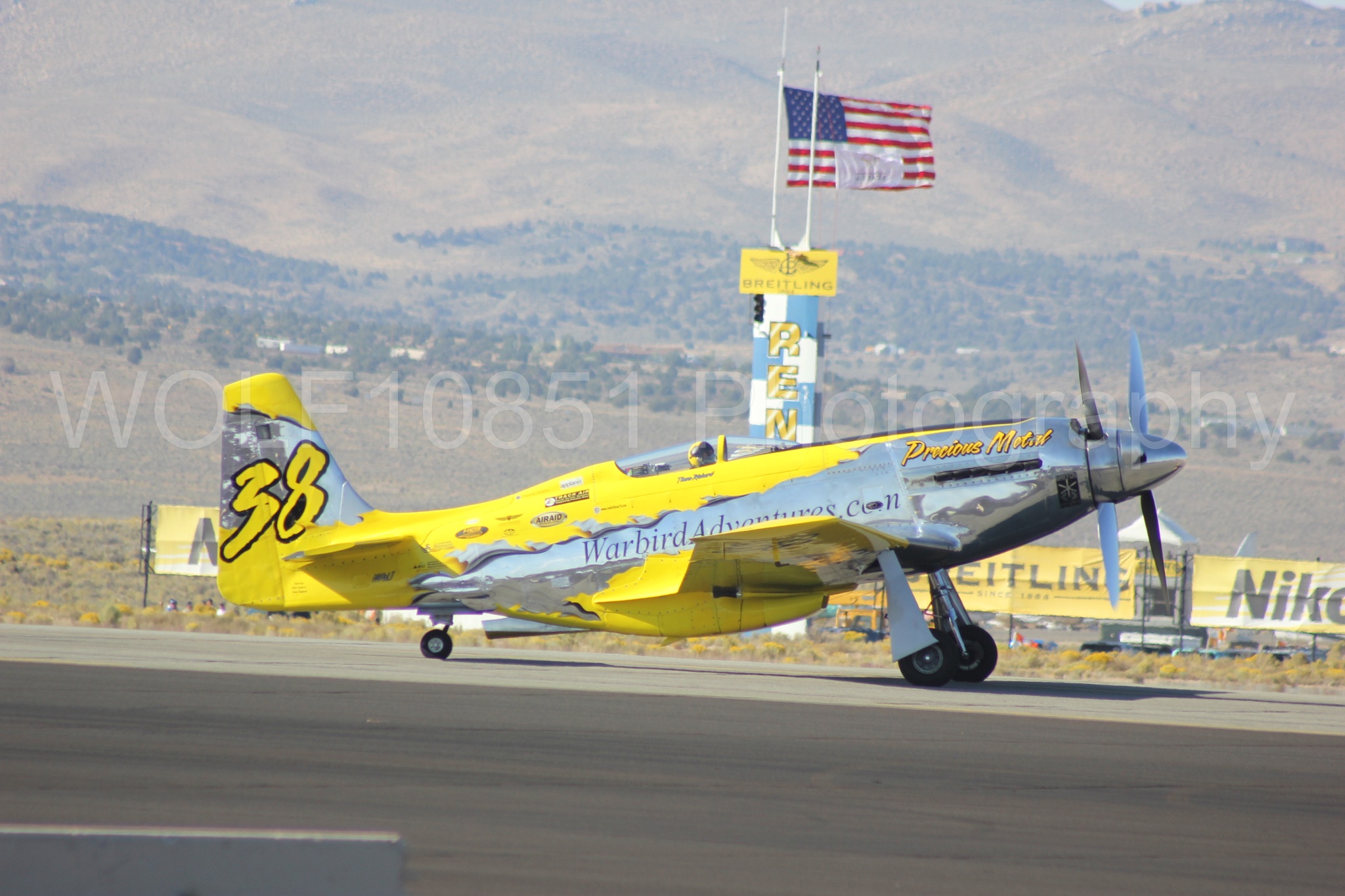 Aviation photography by WOLF10851 featuring P-51 Mustang, Reno Air Races 2013, Precious Metal.