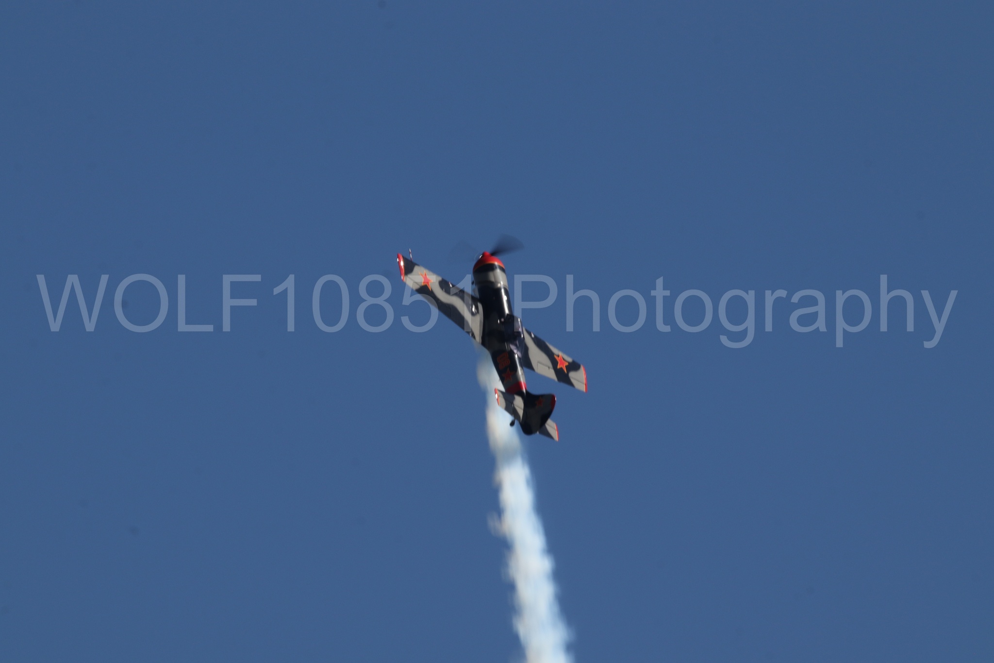 Aviation photography by WOLF10851 featuring Wings Over Solano 2024, Red Thunder Airshows, YAK 50.