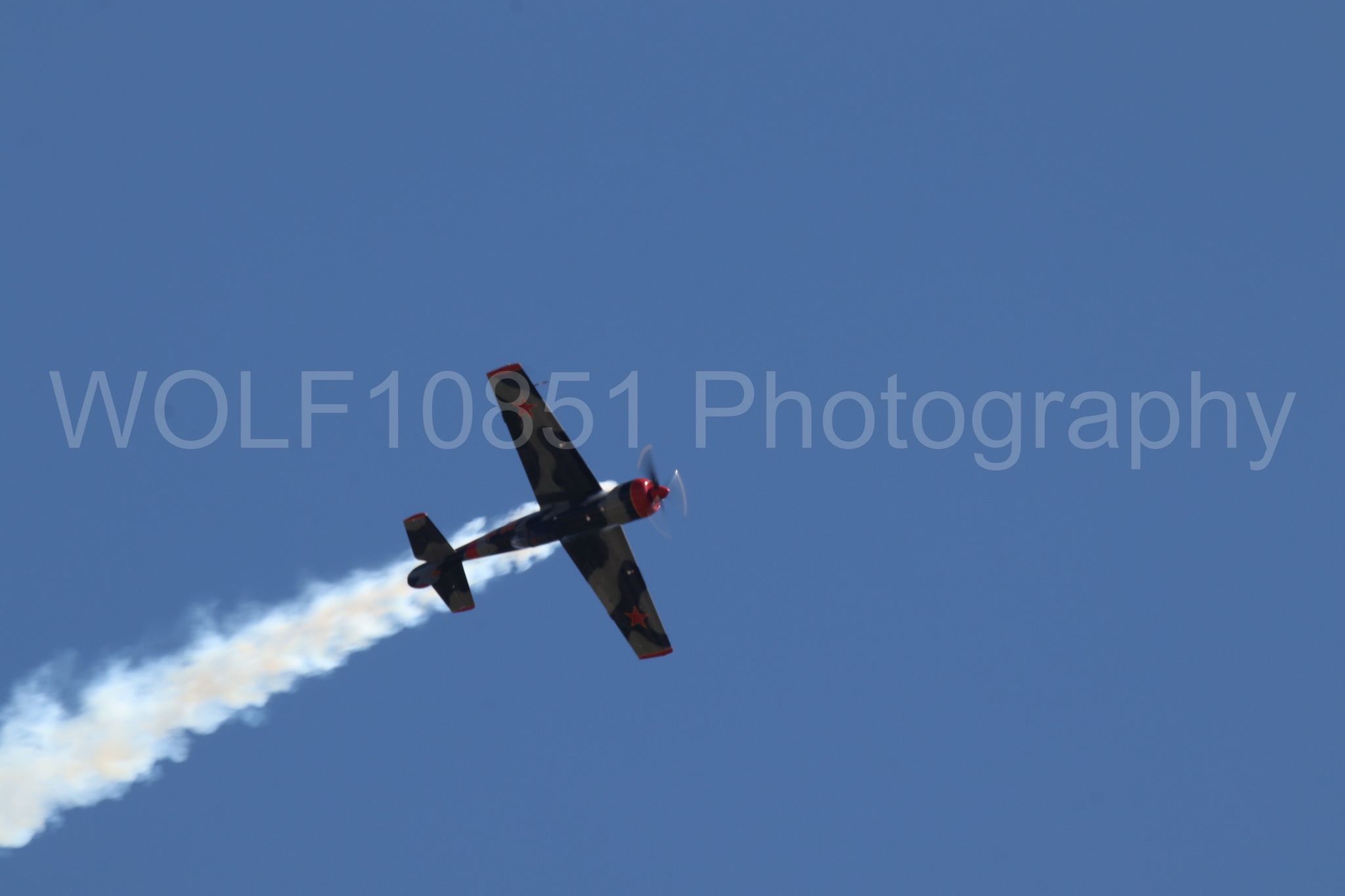 Aviation photography by WOLF10851 featuring Wings Over Solano 2024, Red Thunder Airshows, YAK 50.