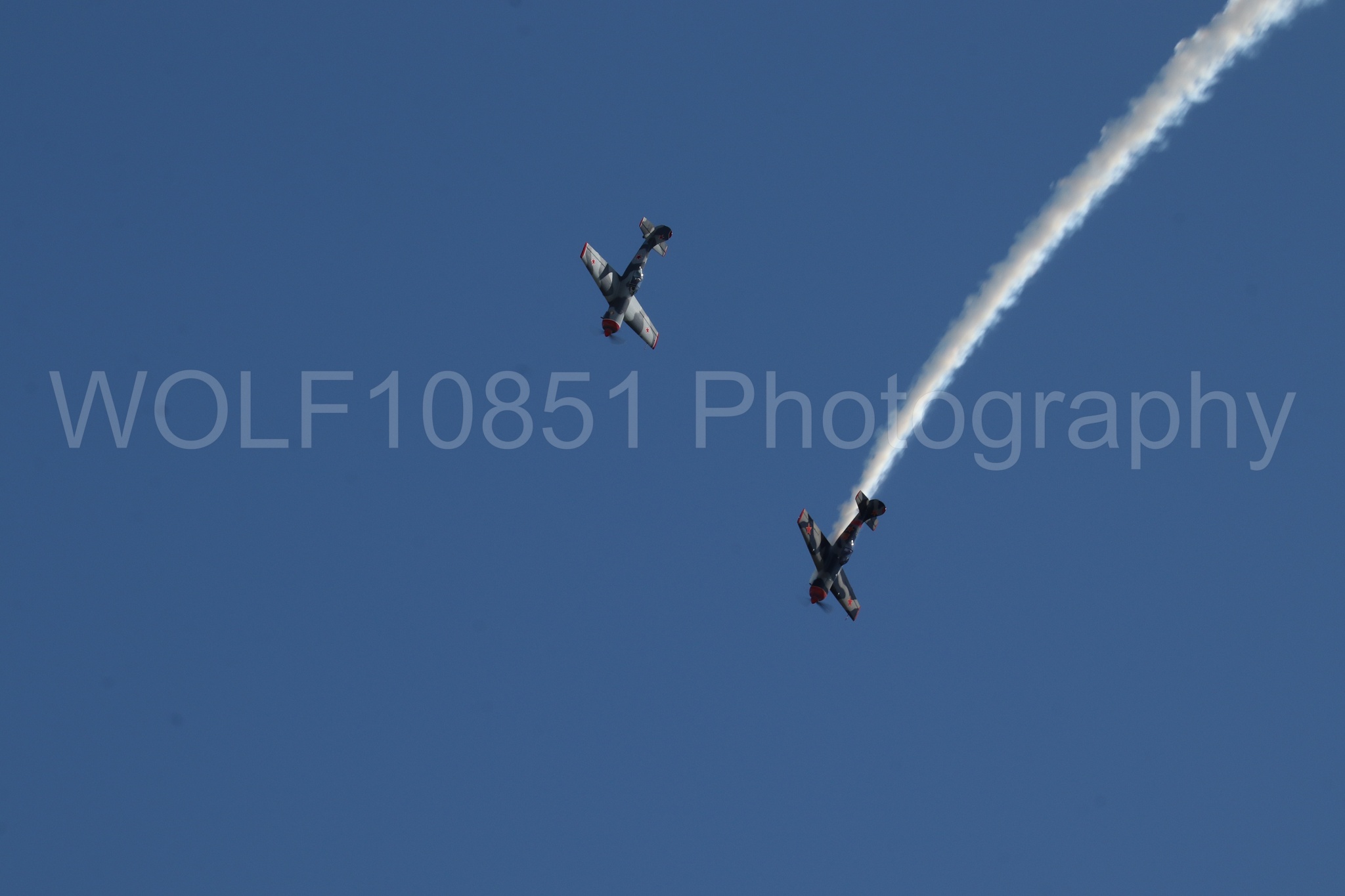 Aviation photography by WOLF10851 featuring Wings Over Solano 2024, Red Thunder Airshows, YAK 50.