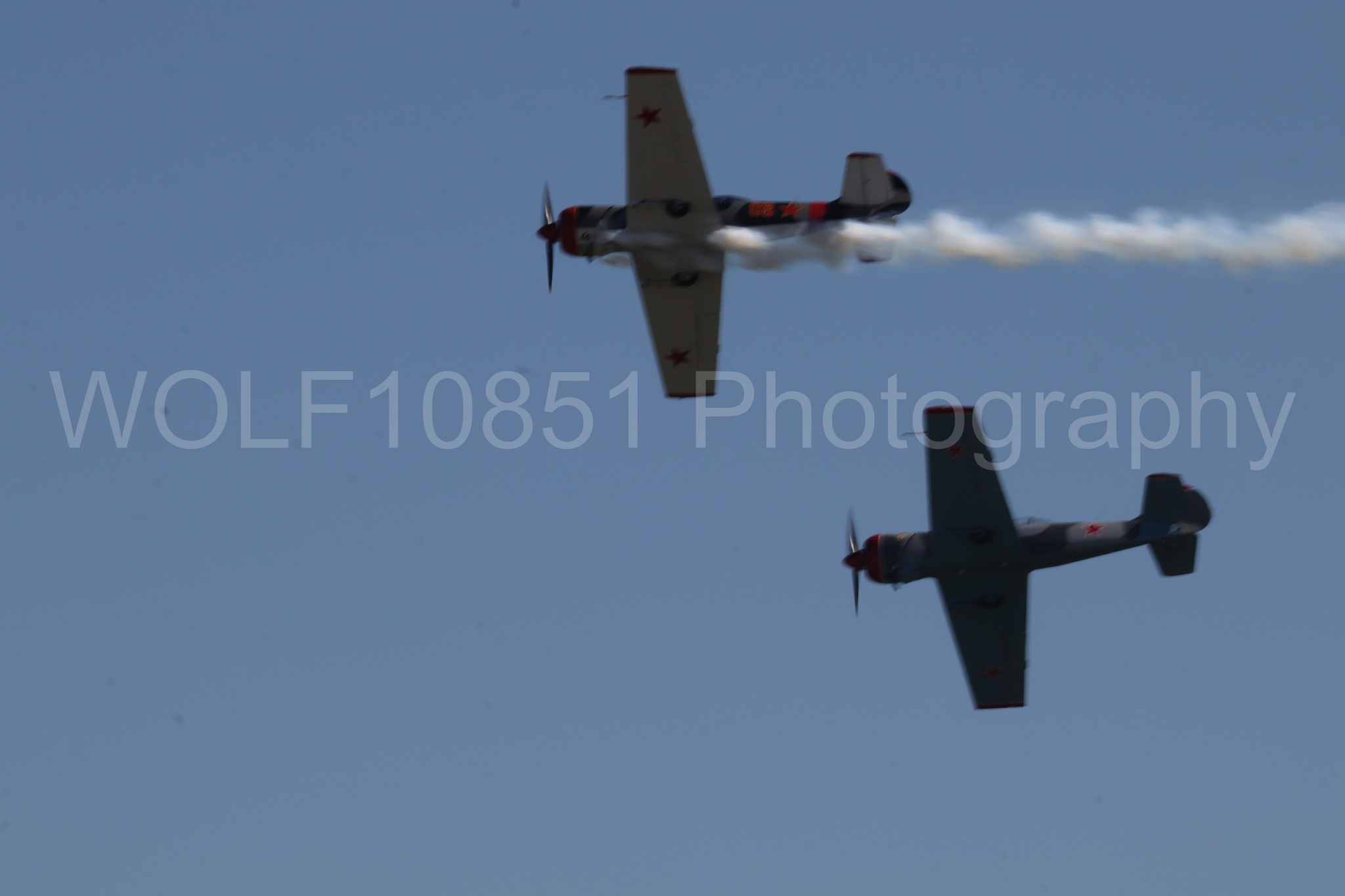 Aviation photography by WOLF10851 featuring Wings Over Solano 2024, Red Thunder Airshows, YAK 50.