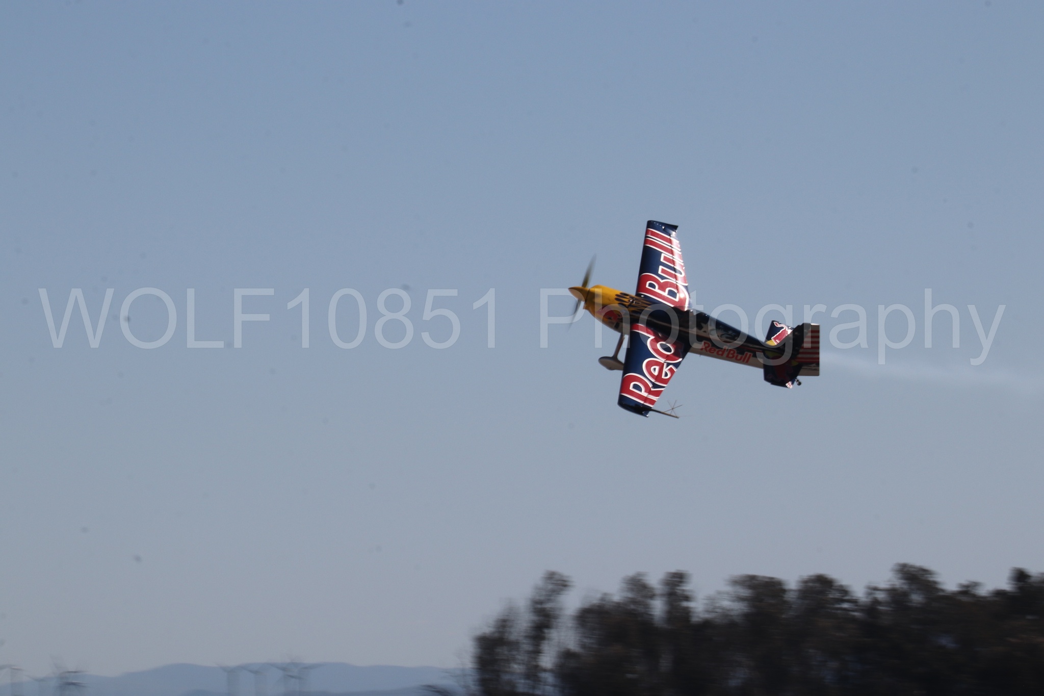 Aviation photography by WOLF10851 featuring Edge 540, Wings Over Solano 2024, Kirby Chambliss, Red Bull.