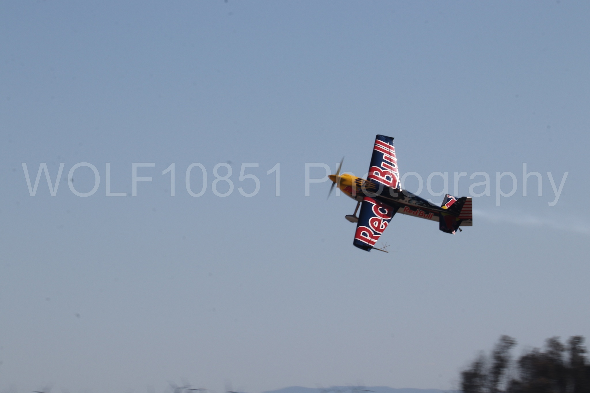 Aviation photography by WOLF10851 featuring Edge 540, Wings Over Solano 2024, Kirby Chambliss, Red Bull.