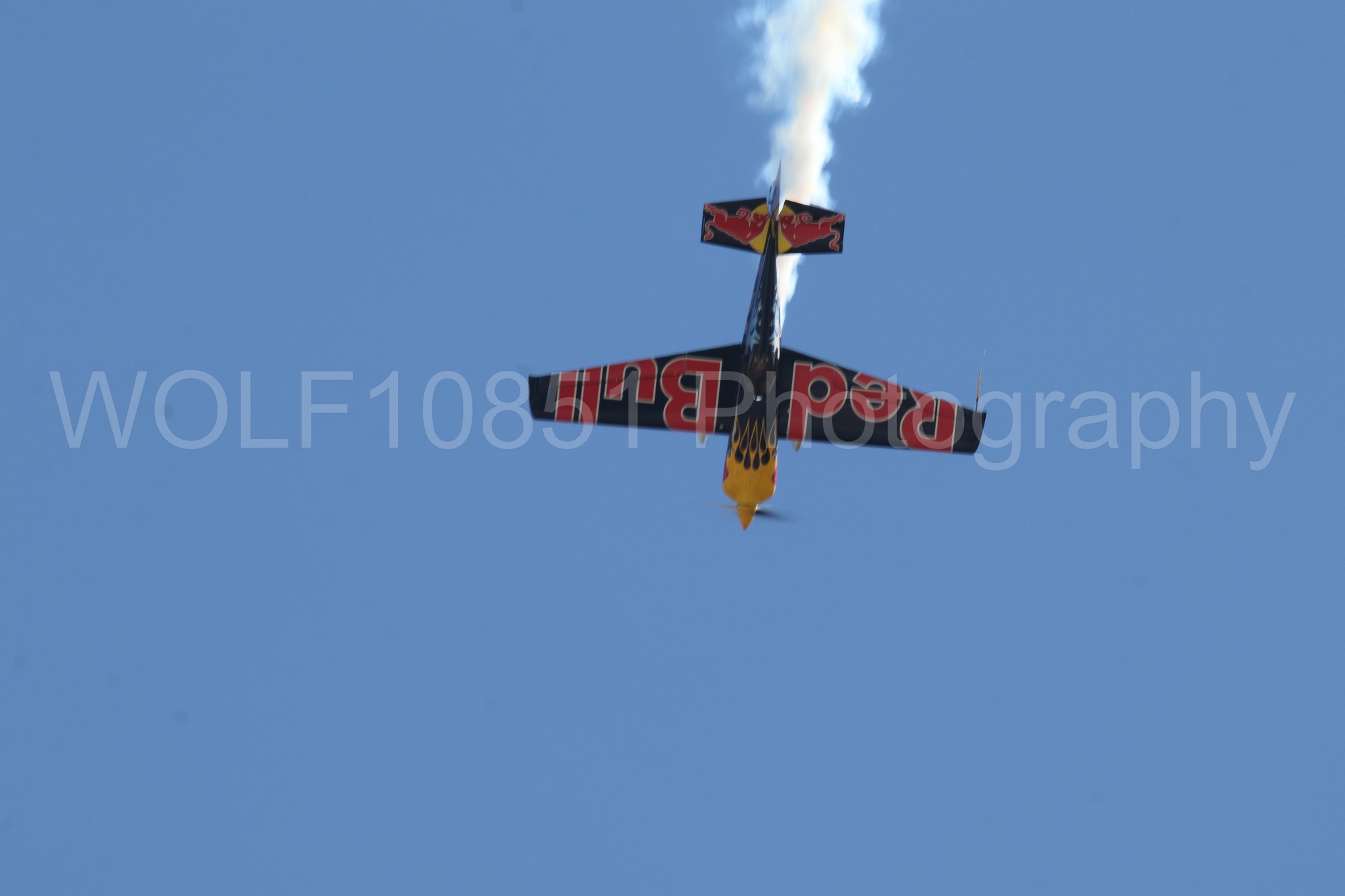 Aviation photography by WOLF10851 featuring Edge 540, Wings Over Solano 2024, Kirby Chambliss, Red Bull.