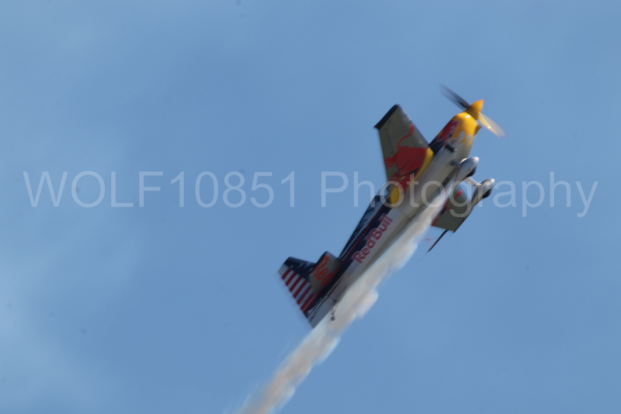 Aviation photography by WOLF10851 featuring Edge 540, Wings Over Solano 2024, Kirby Chambliss, Red Bull.