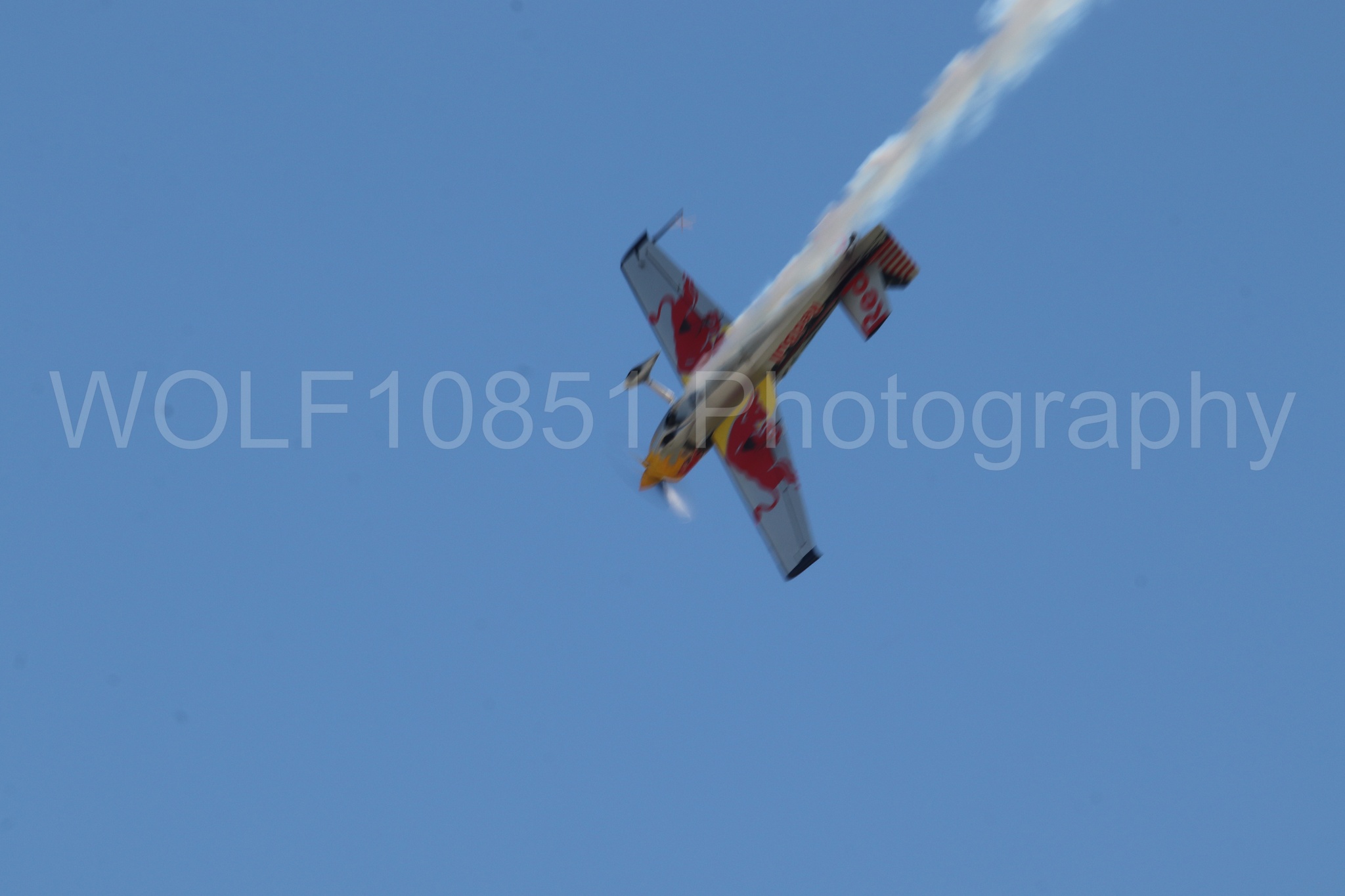 Aviation photography by WOLF10851 featuring Edge 540, Wings Over Solano 2024, Kirby Chambliss, Red Bull.