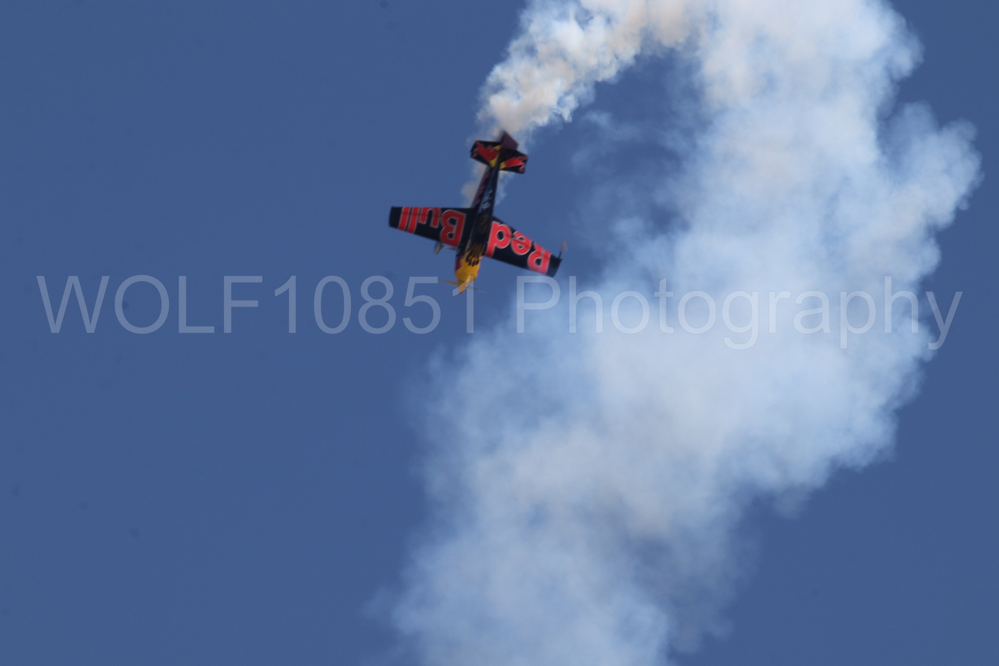 Aviation photography by WOLF10851 featuring Edge 540, Wings Over Solano 2024, Kirby Chambliss, Red Bull.
