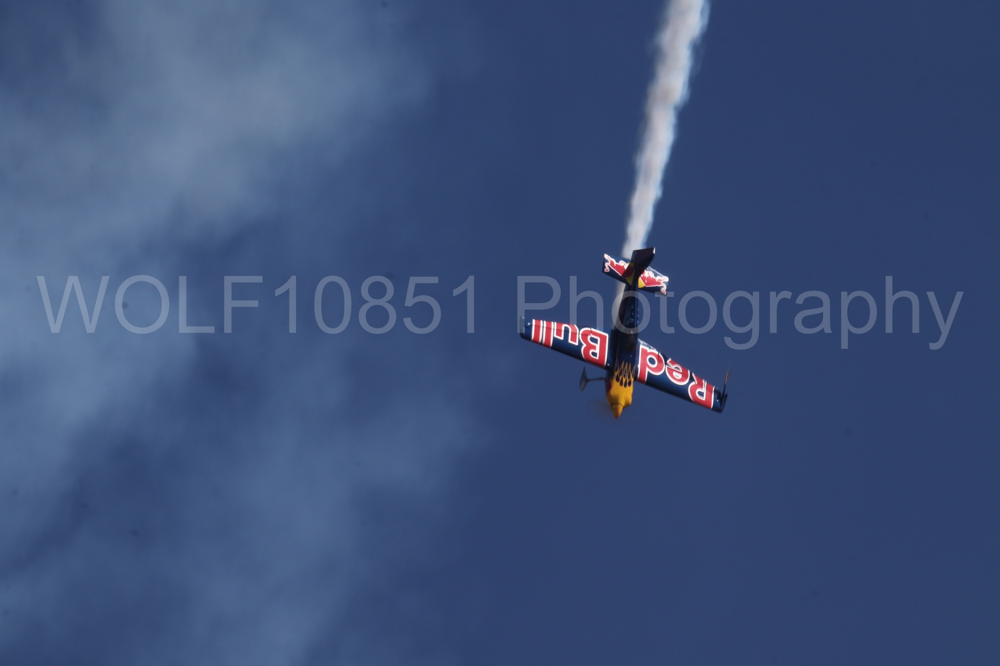 Aviation photography by WOLF10851 featuring Edge 540, Wings Over Solano 2024, Kirby Chambliss, Red Bull.