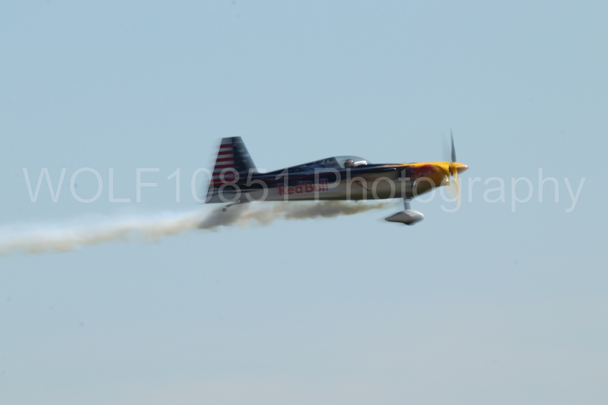 Aviation photography by WOLF10851 featuring Edge 540, Wings Over Solano 2024, Kirby Chambliss, Red Bull.