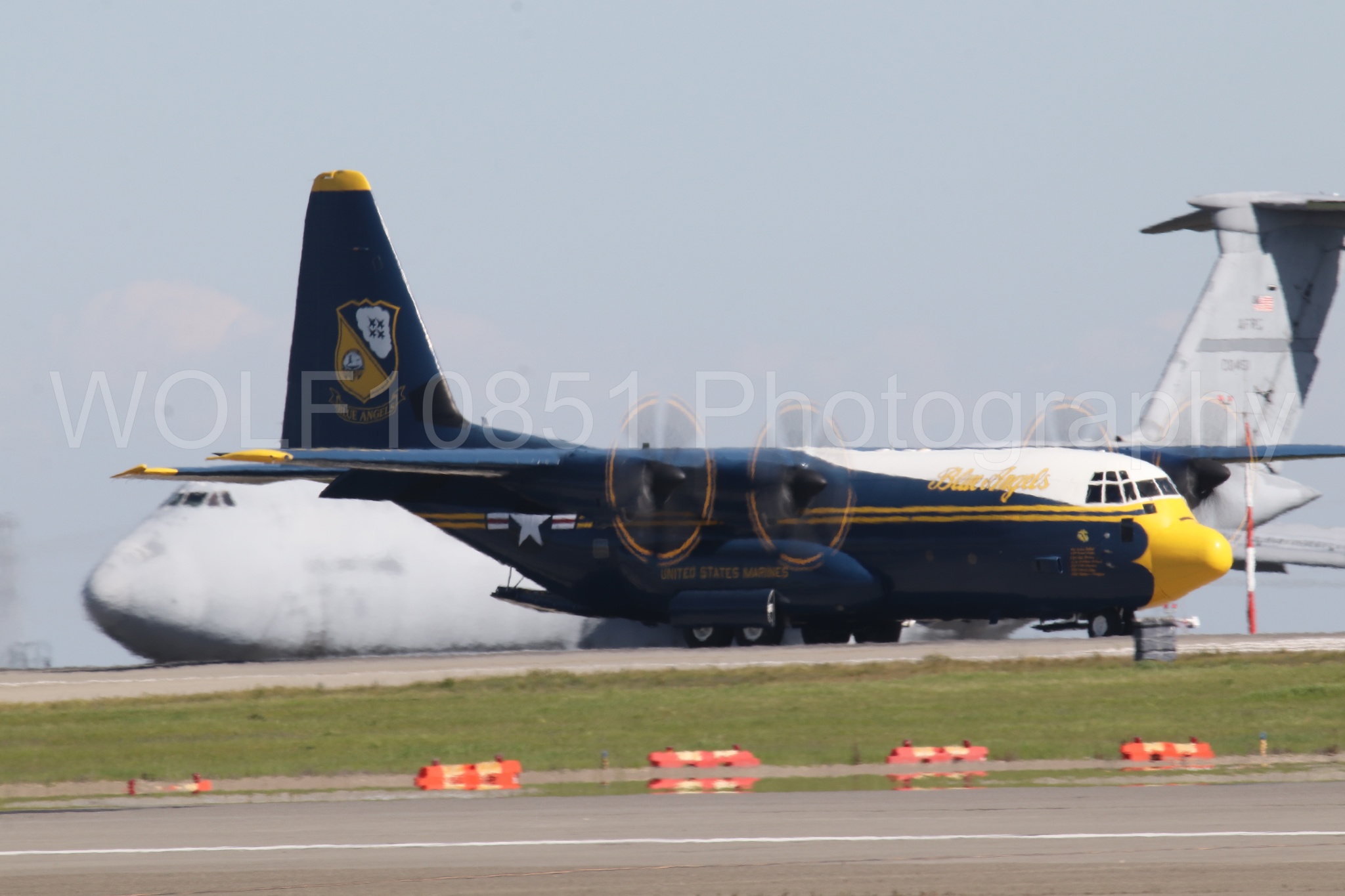 Aviation photography by WOLF10851 featuring Blue Angels, C-130 Hercules, Blue and Gold, Fat Albert, Wings Over Solano 2024.