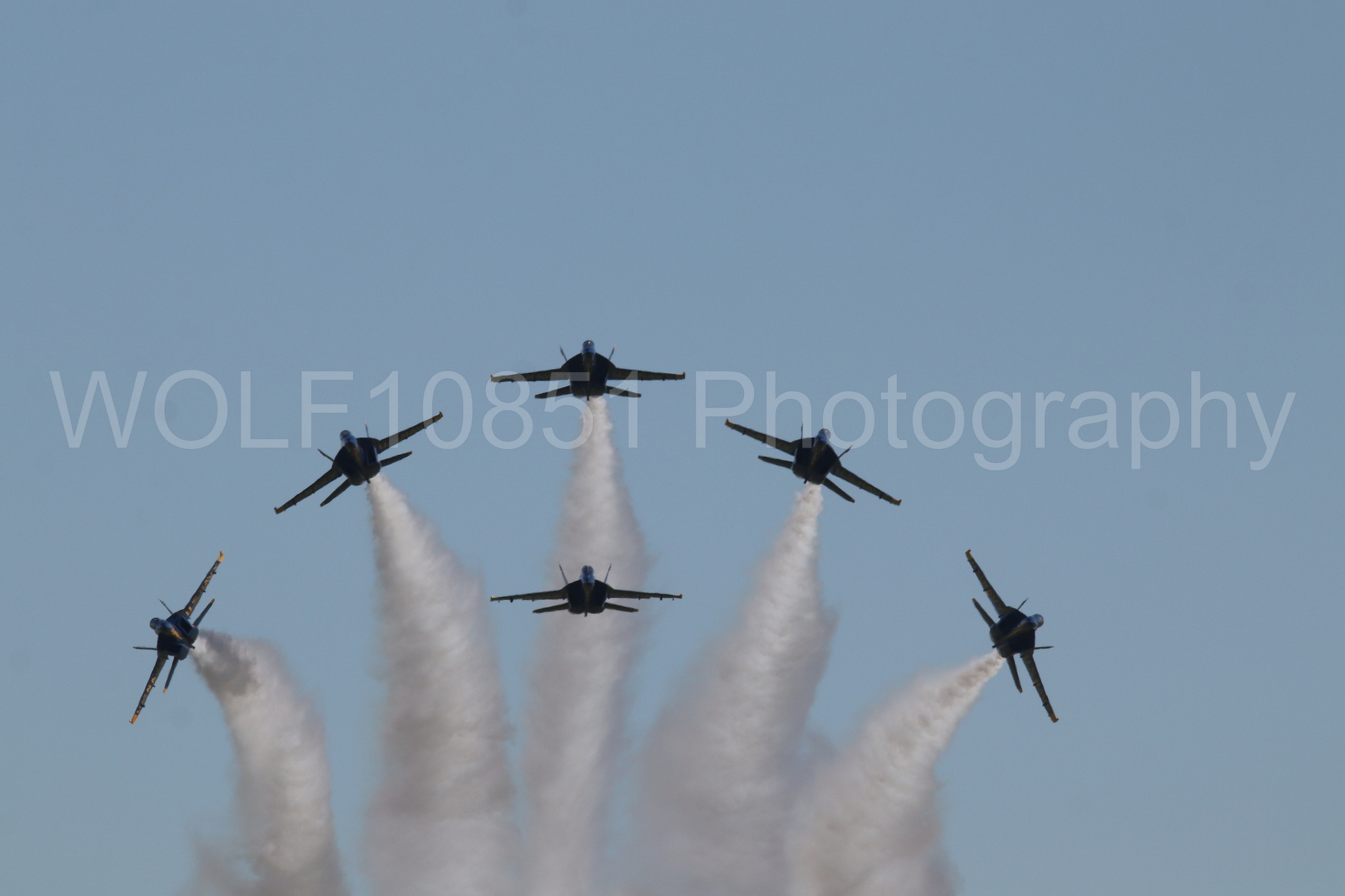 Aviation photography by WOLF10851 featuring FA-18 Super Hornet, Blue Angels, Blue and Gold, Wings Over Solano 2024.