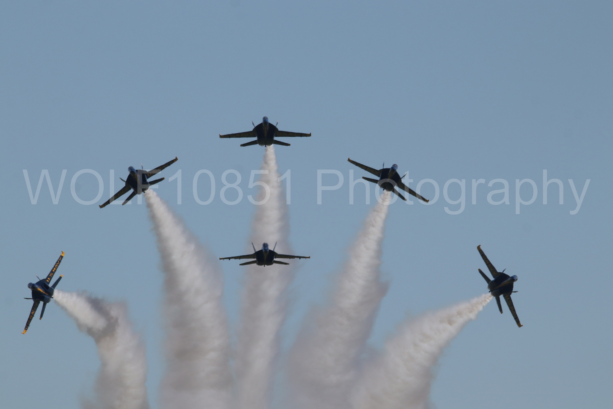 Aviation photography by WOLF10851 featuring FA-18 Super Hornet, Blue Angels, Blue and Gold, Wings Over Solano 2024.