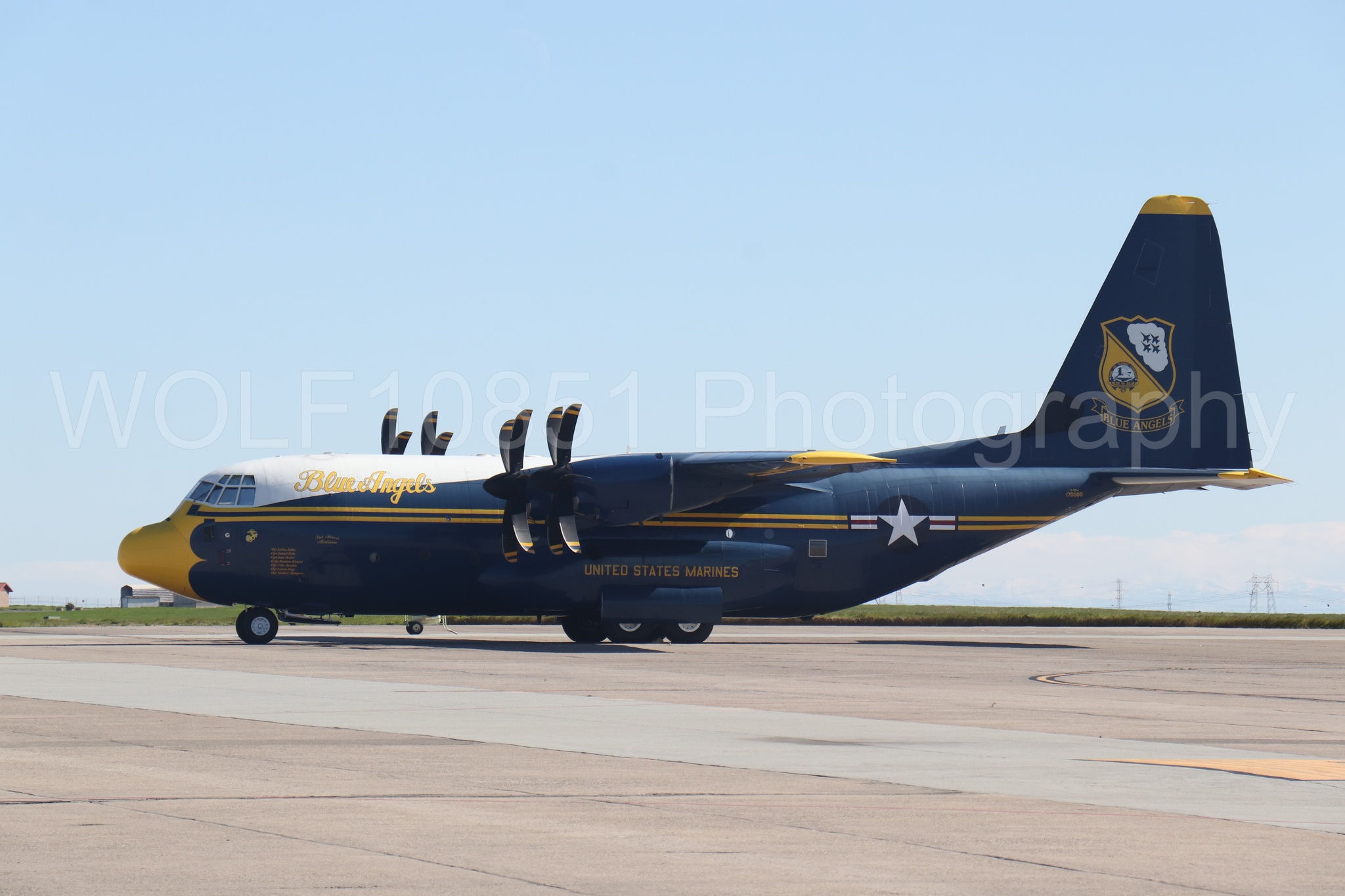 Aviation photography by WOLF10851 featuring Static Display, Blue Angels, C-130 Hercules, Blue and Gold, Fat Albert.