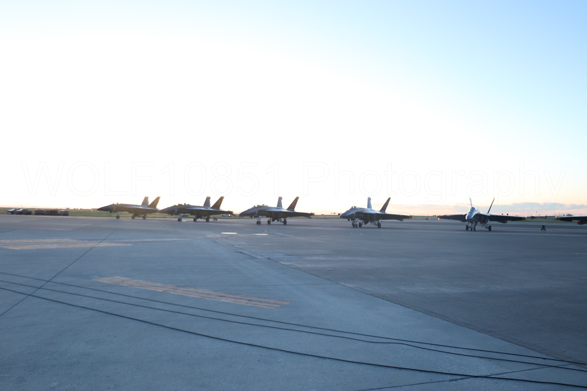 Aviation photography by WOLF10851 featuring FA-18 Super Hornet, Static Display, Blue Angels, Blue and Gold, Golden Hour.