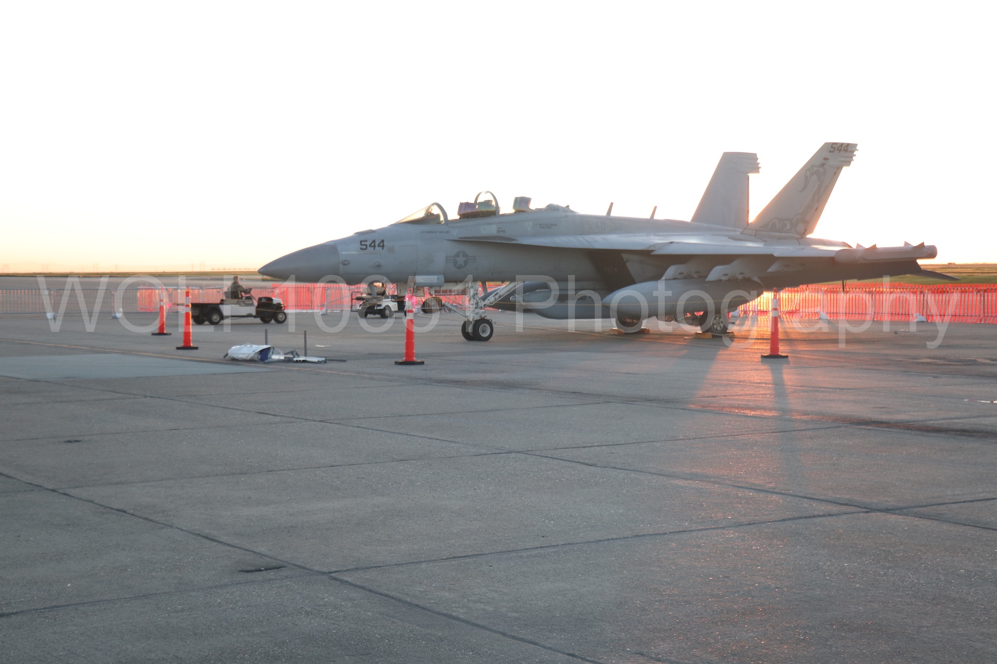 Aviation photography by WOLF10851 featuring FA-18 Super Hornet, Static Display, Rhino Demo Team, Golden Hour, Wings Over Solano 2024.
